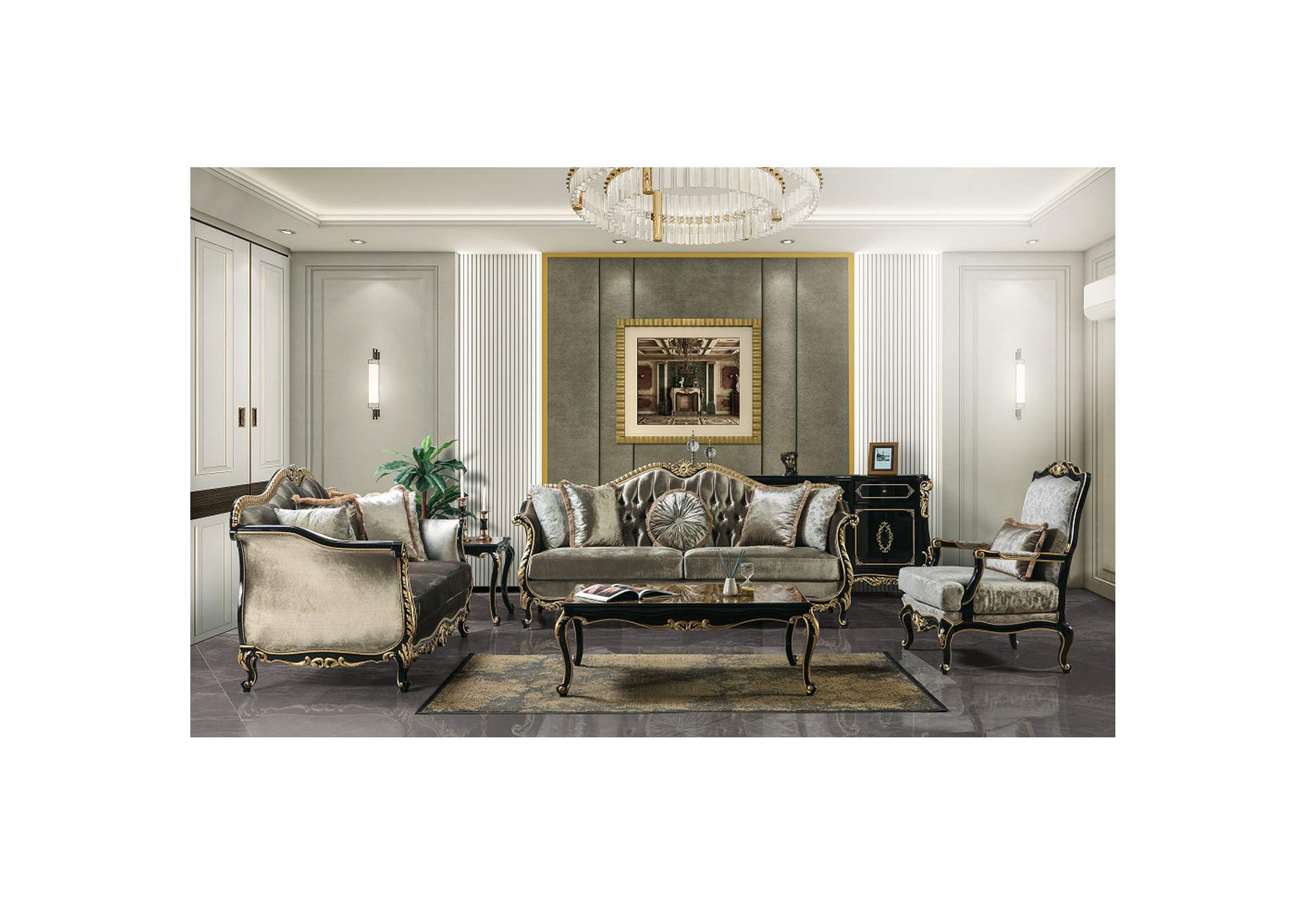 Betria Loveseat with 4 Pillows image 1