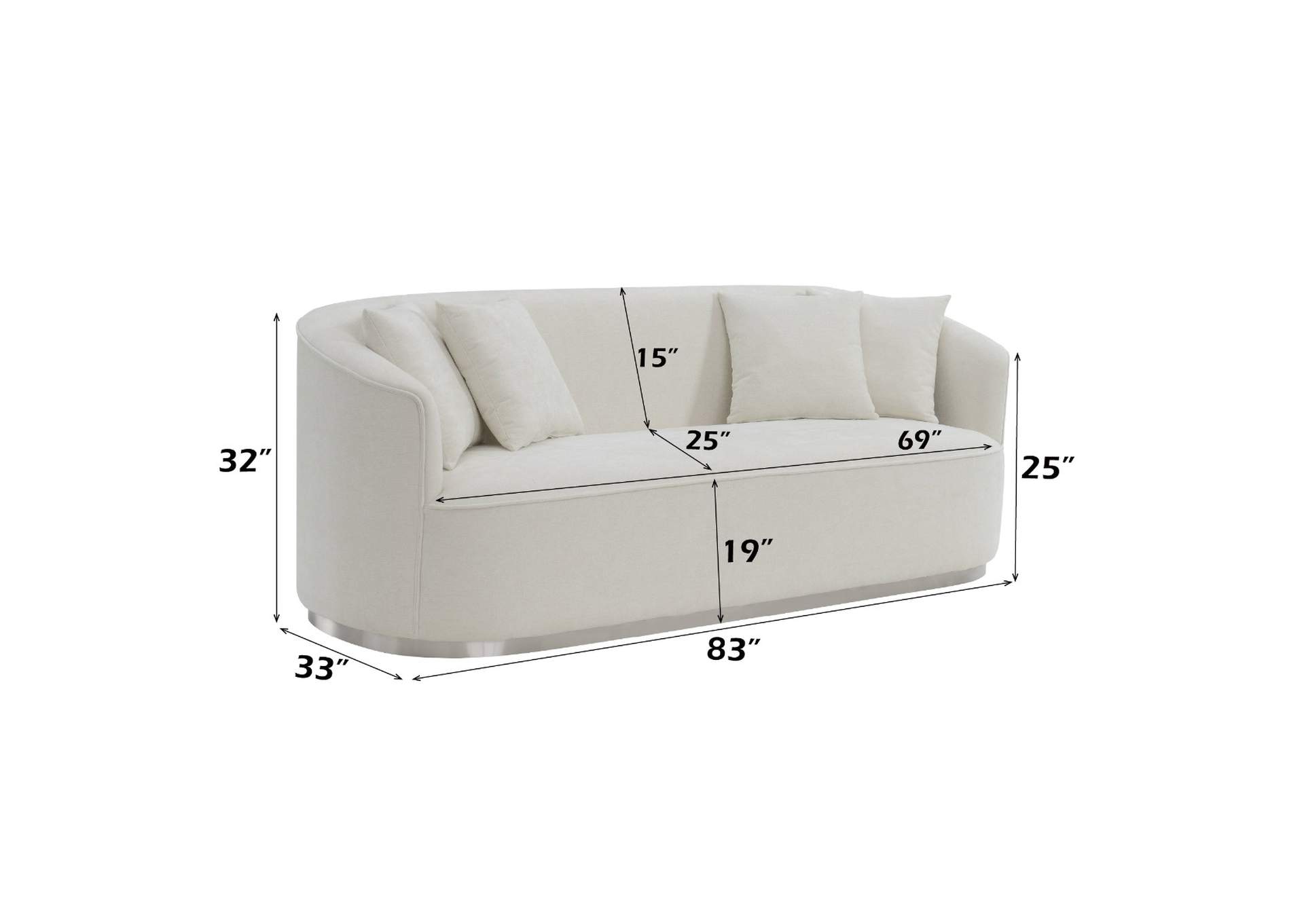 Odette Sofa with 4 Pillows image 13