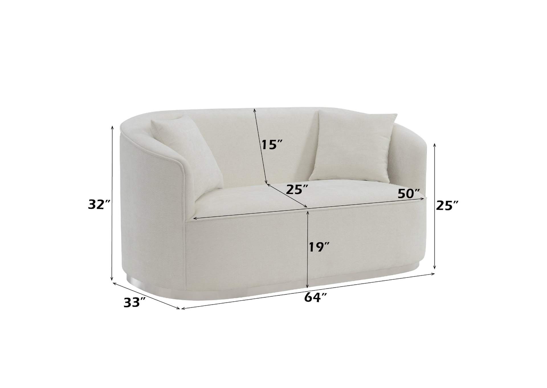 Odette Loveseat with 2 Pillows image 13