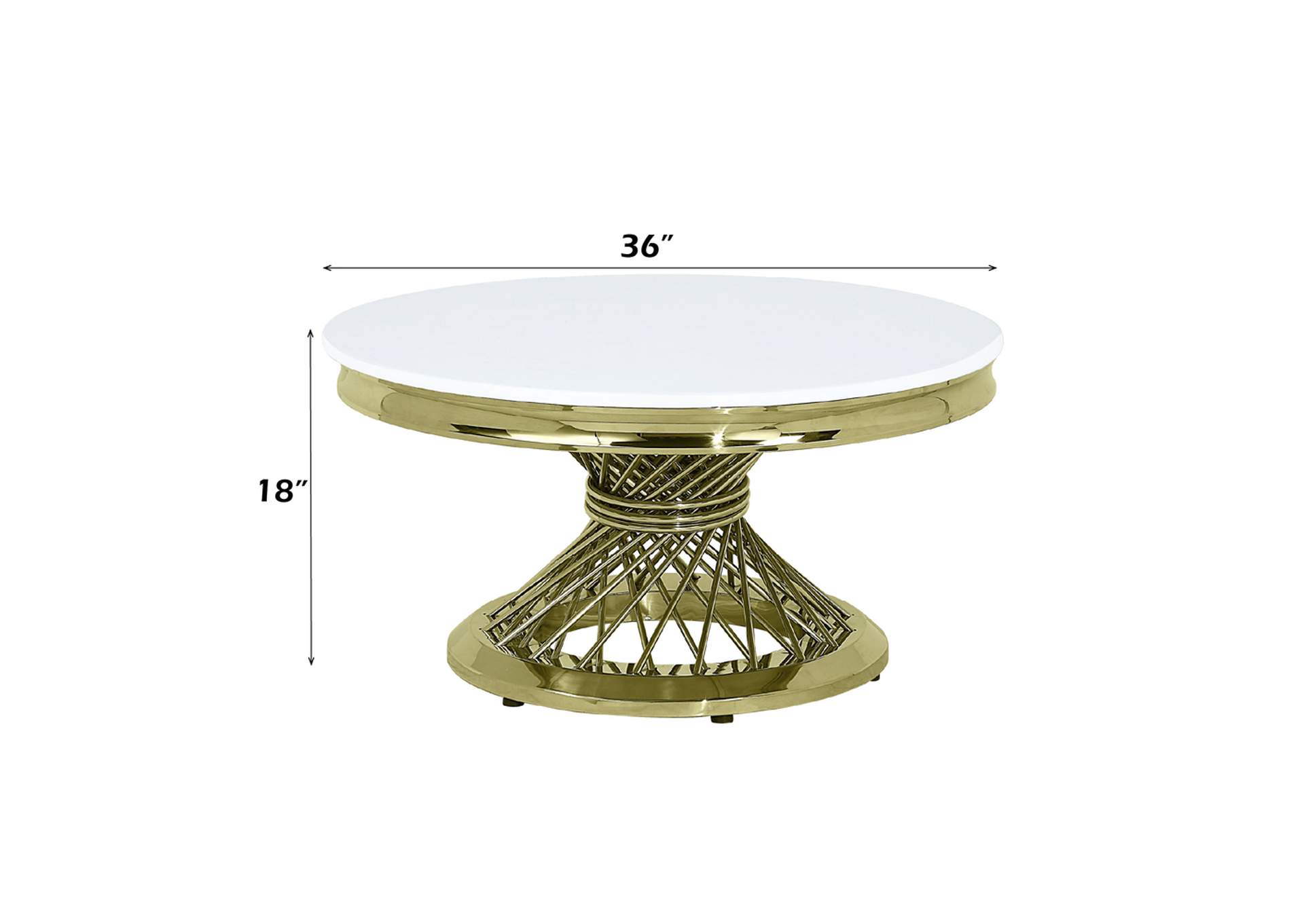 Fallon Coffee Table with Engineered Stone Top