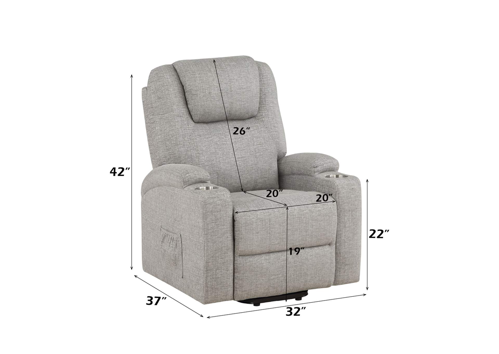 Recliner with Power Lift and Massage