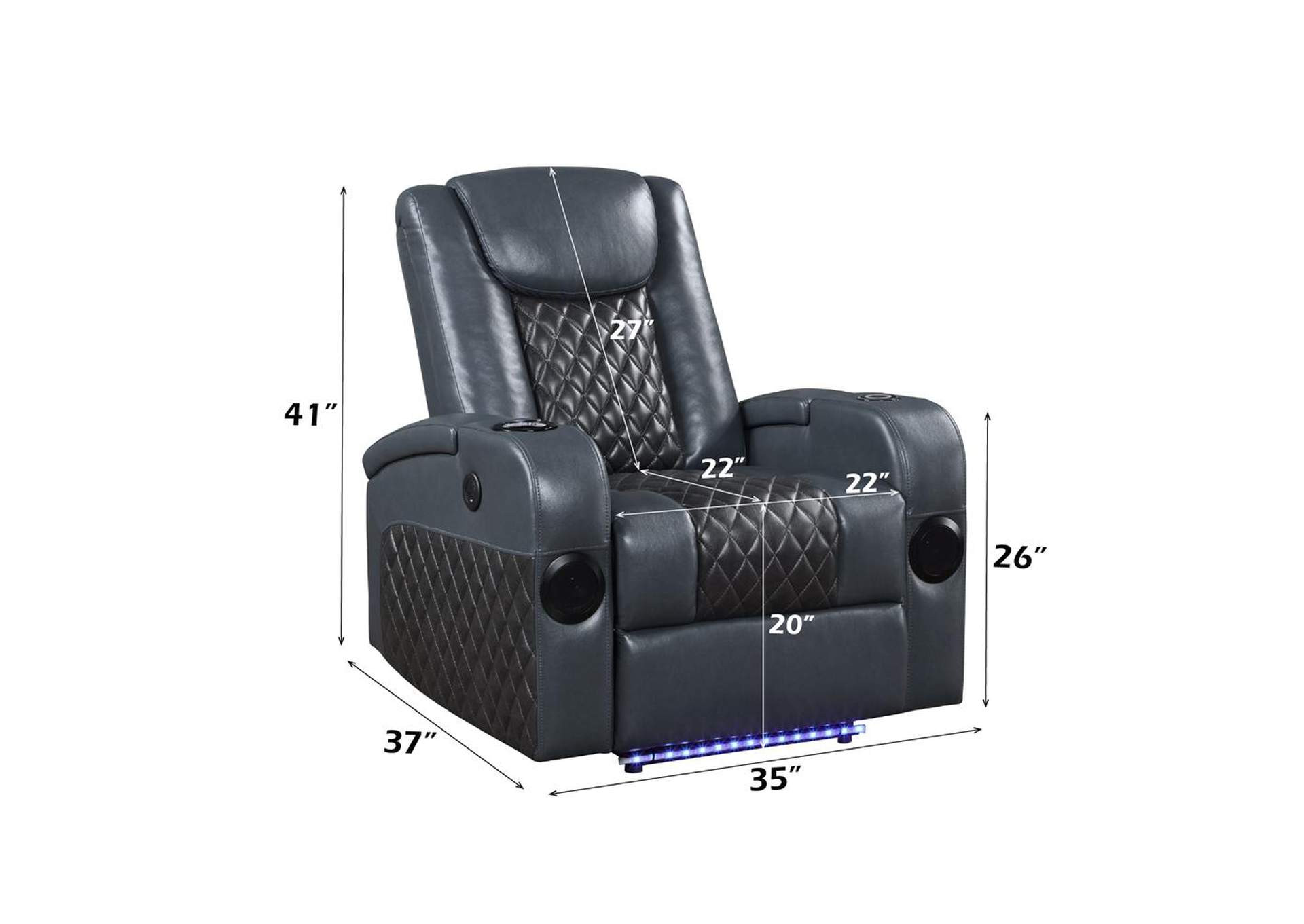 Alair Power Motion Recliner with Bluetooth, Wireless Charger and Cupholder image 13