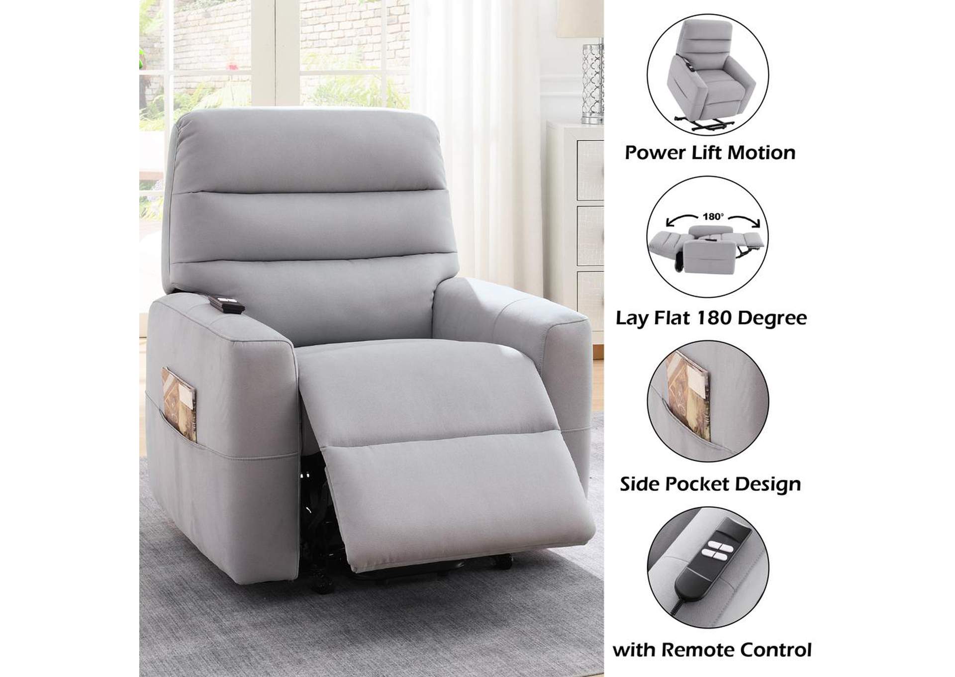 Freddie Power Motion Recliner with Lift image 15