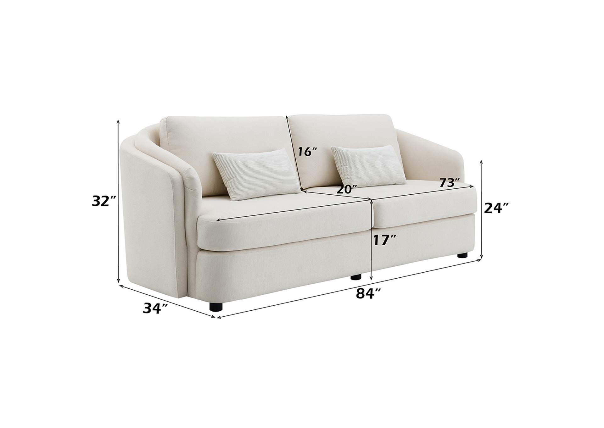 Mariko Sofa with 2 Pillows image 11