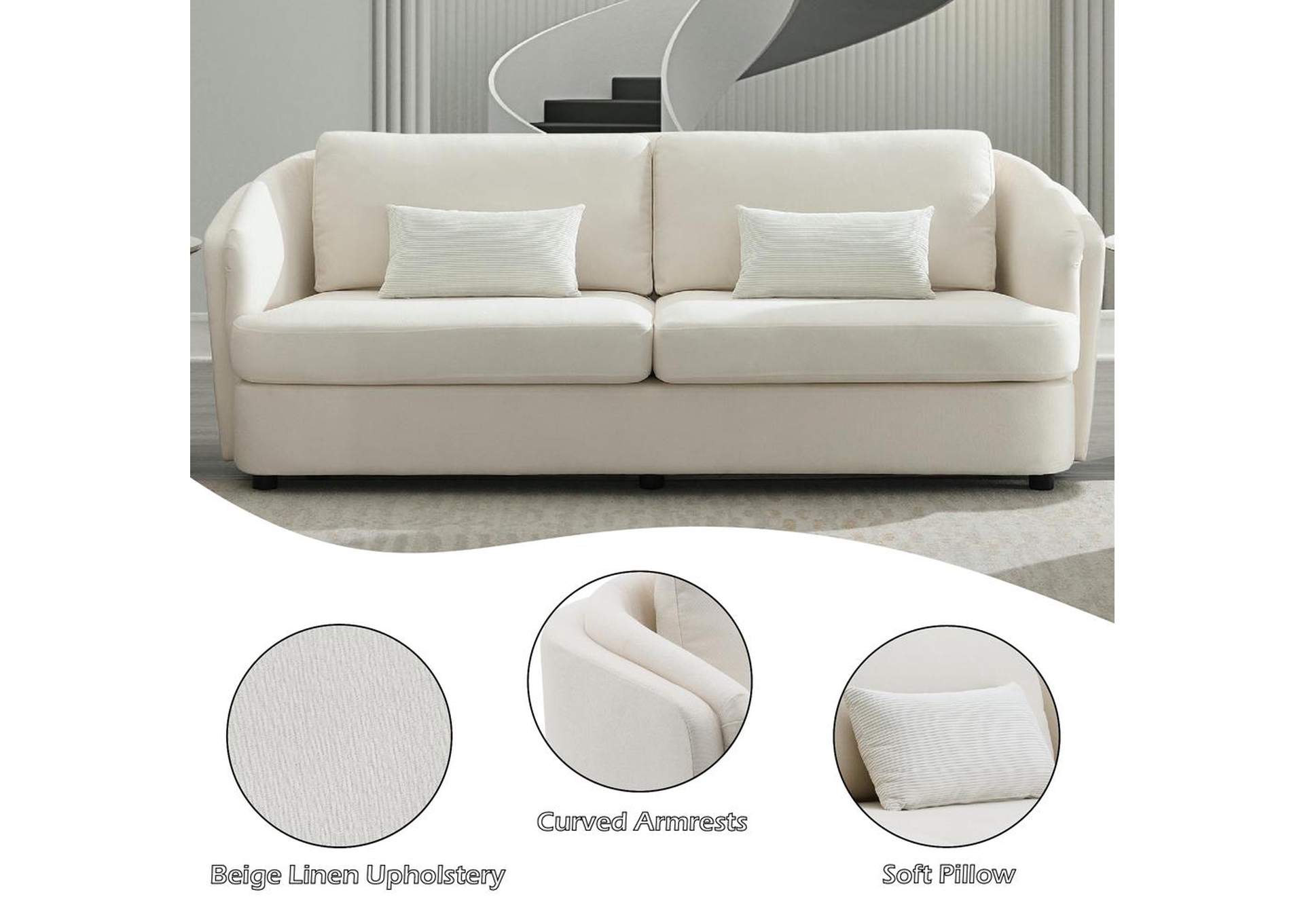 Mariko Sofa with 2 Pillows image 11