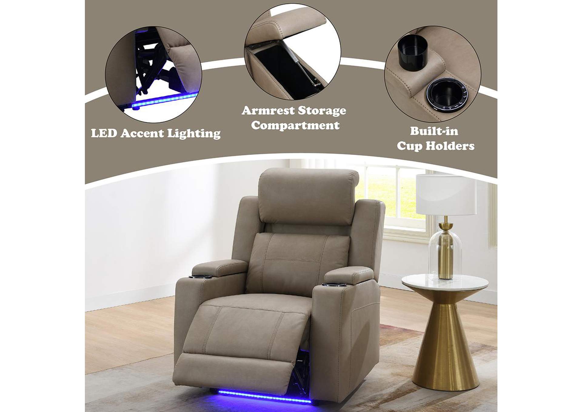 Lugo Power Motion Recliner with Cup Holder image 13