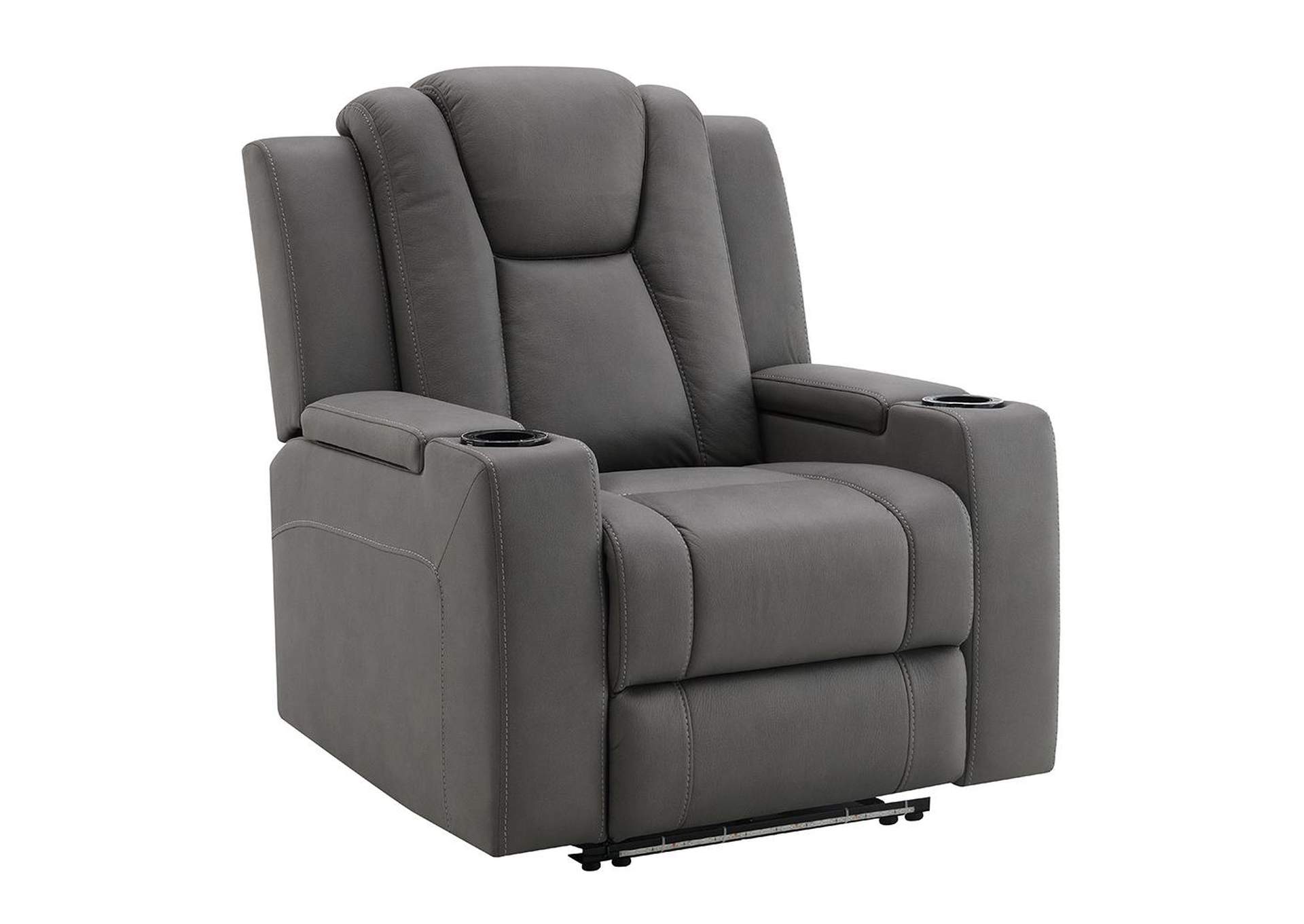 Leuco Power Motion Recliner with Cup Holder, Control, Led and Power Headrest image 3
