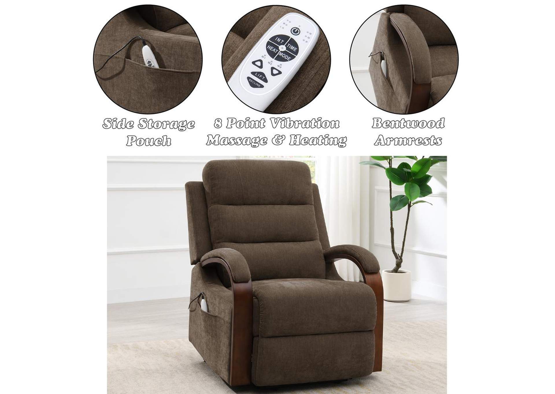 Kayla Power Recliner with Lift and Heating and Massage image 14