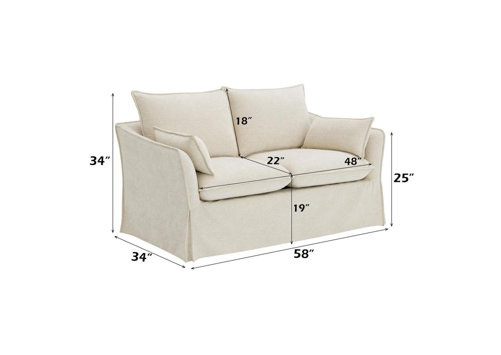 Shane Loveseat with 2 Pillows image 8