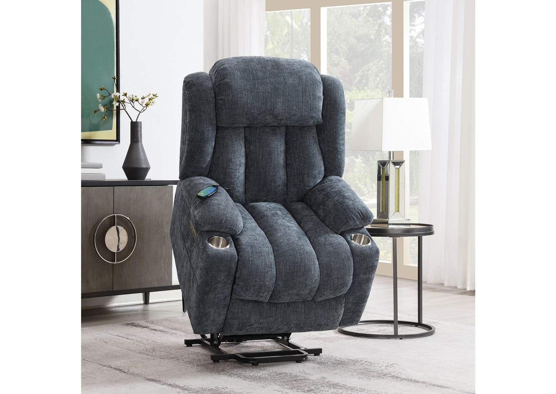 Omarion Power Recliner with Lift, Heating and Massage image 8