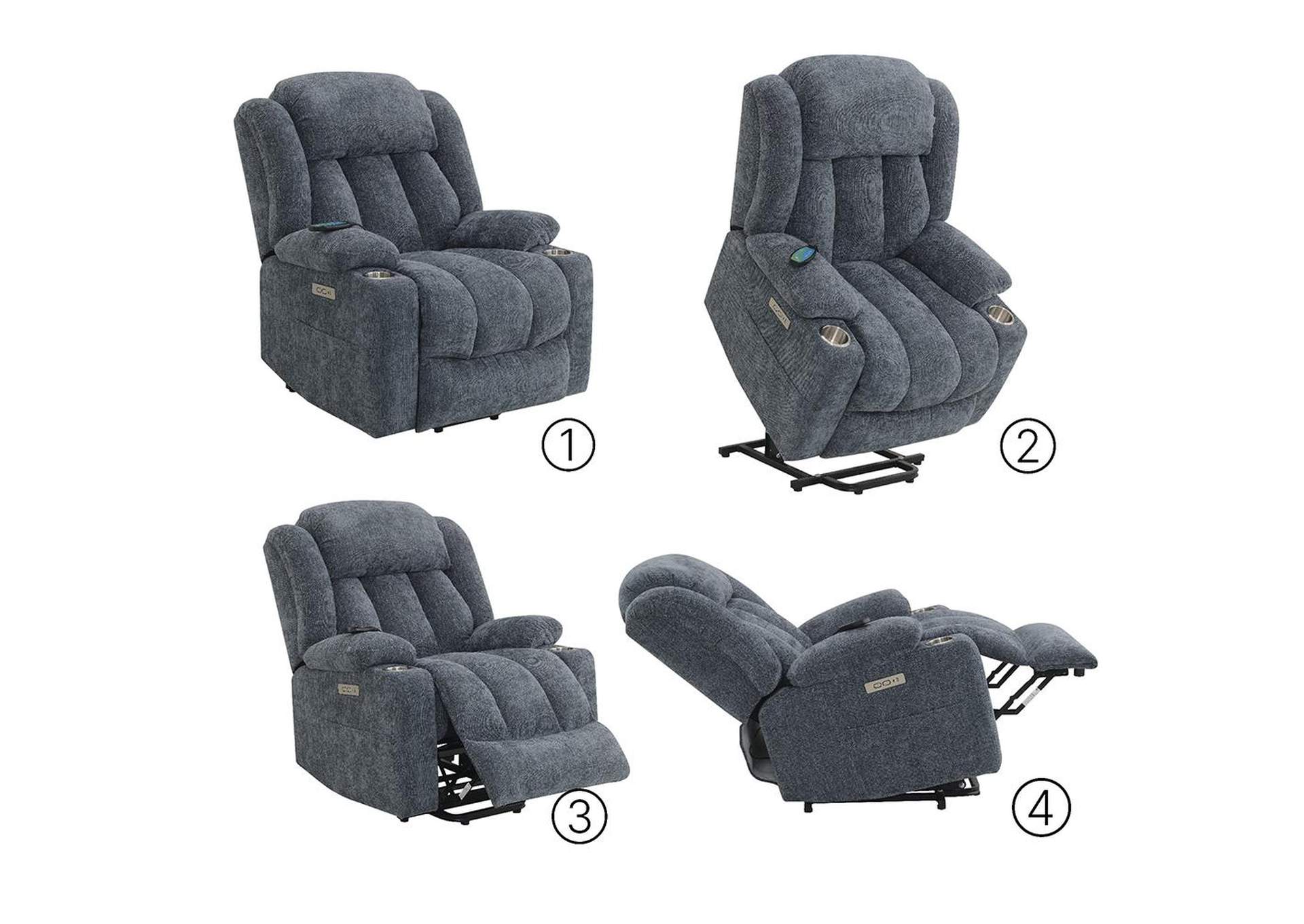 Omarion Power Recliner with Lift, Heating and Massage image 5