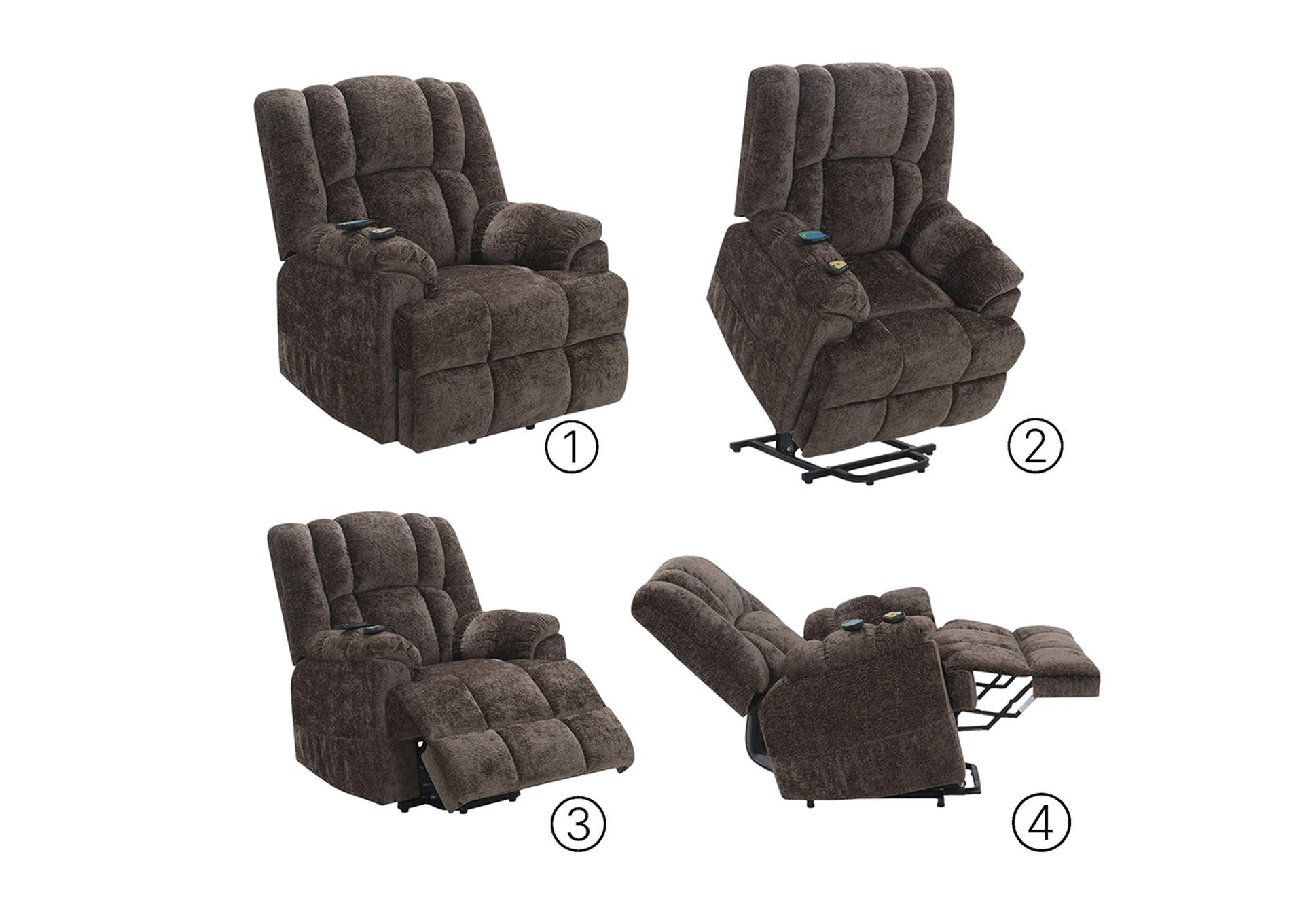 Pacay Power Recliner with Lift, Heating and Massage image 15