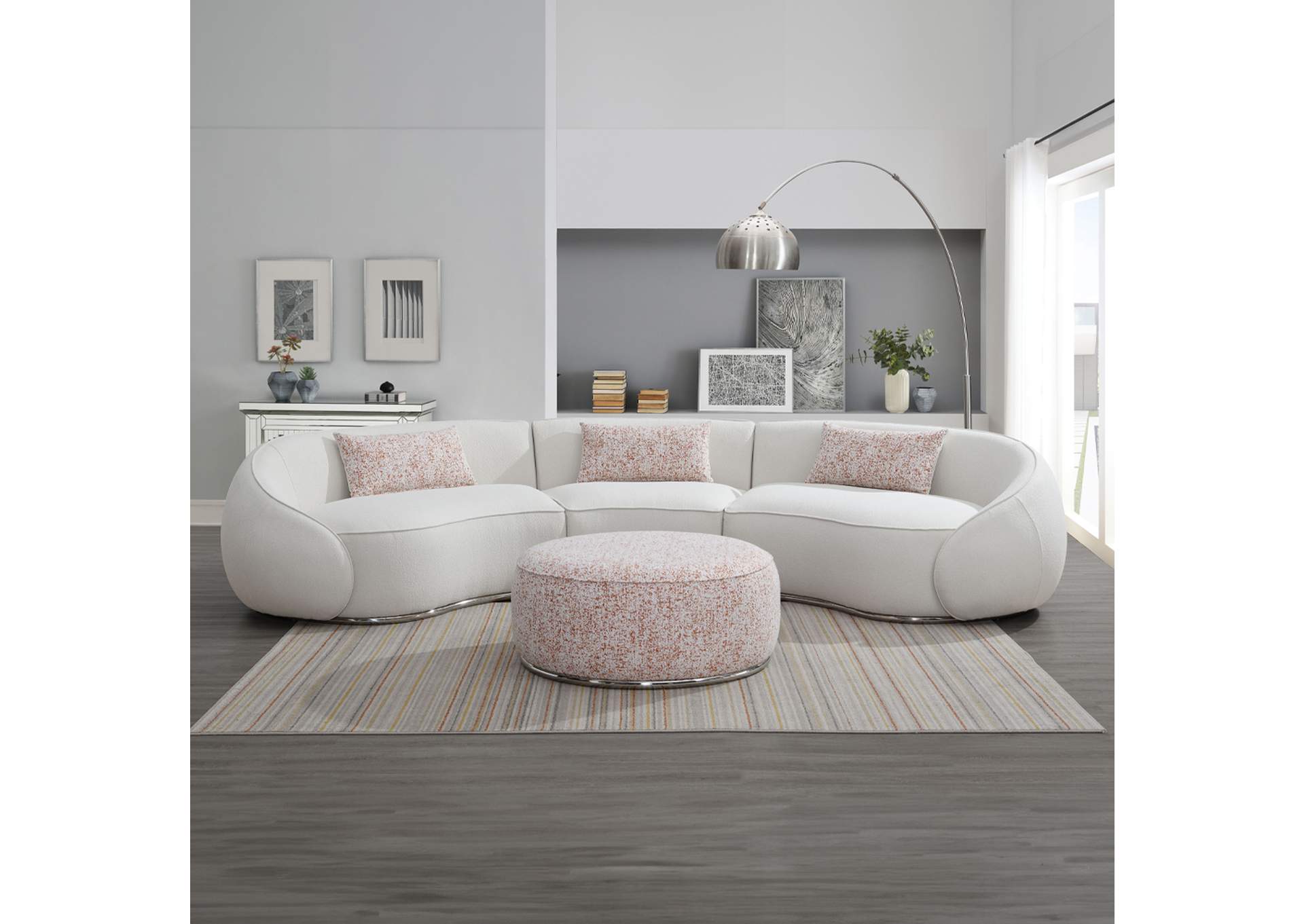 Sahara Sectional Sofa with 3 Pillows image 1