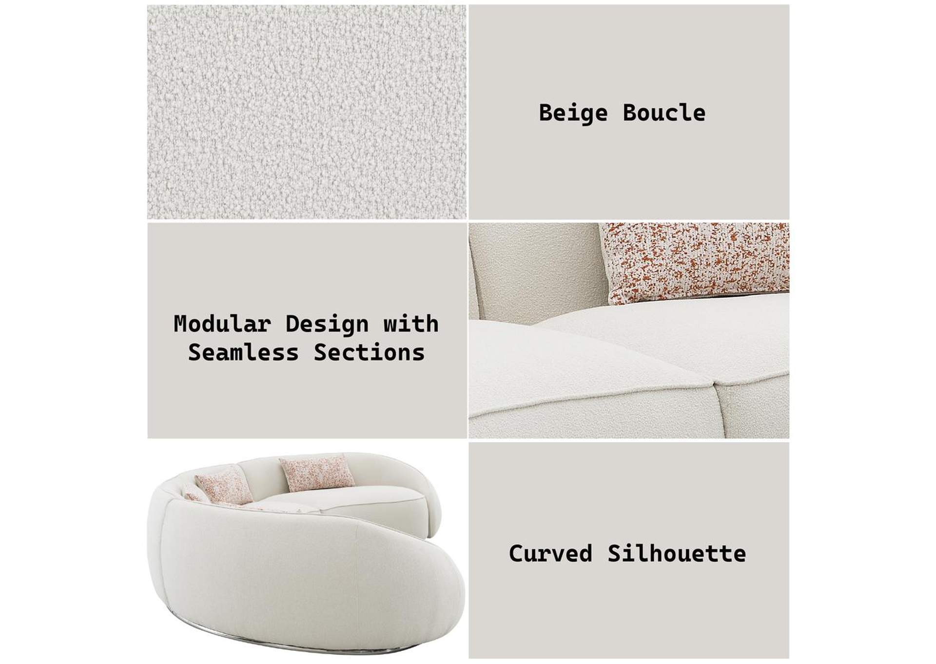 Sahara Sectional Sofa with 3 Pillows image 4