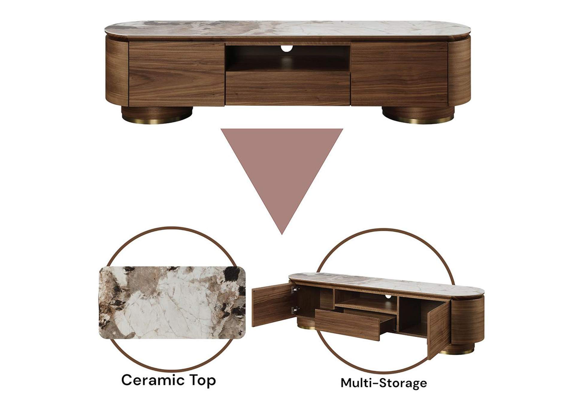 Willene TV Stand with Ceramic Top image 9