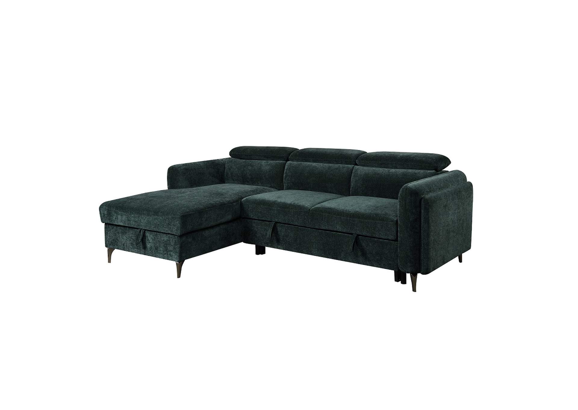 Zadok Sectional Sofa with Sleeper and Storage