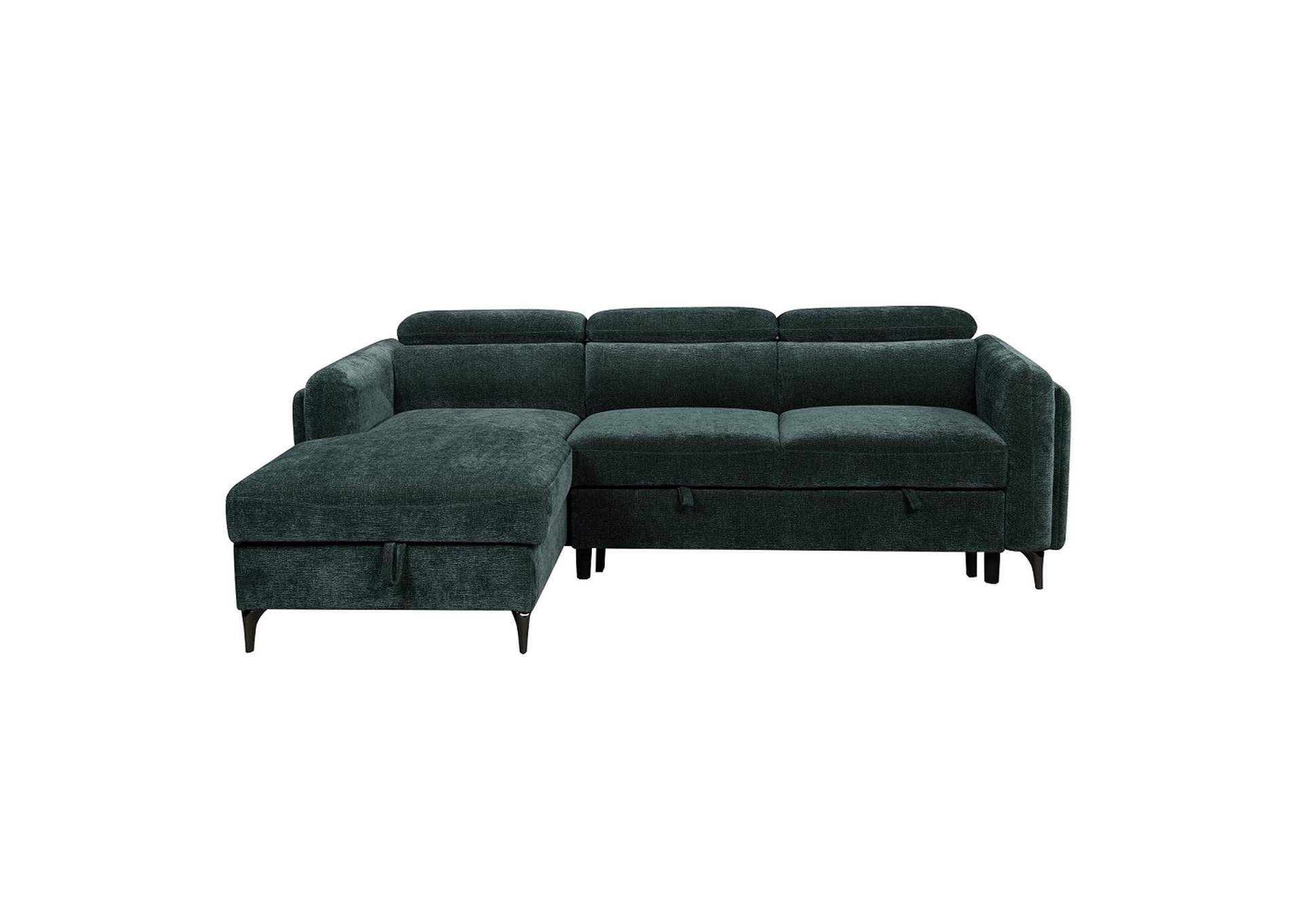 Zadok Sectional Sofa with Sleeper and Storage