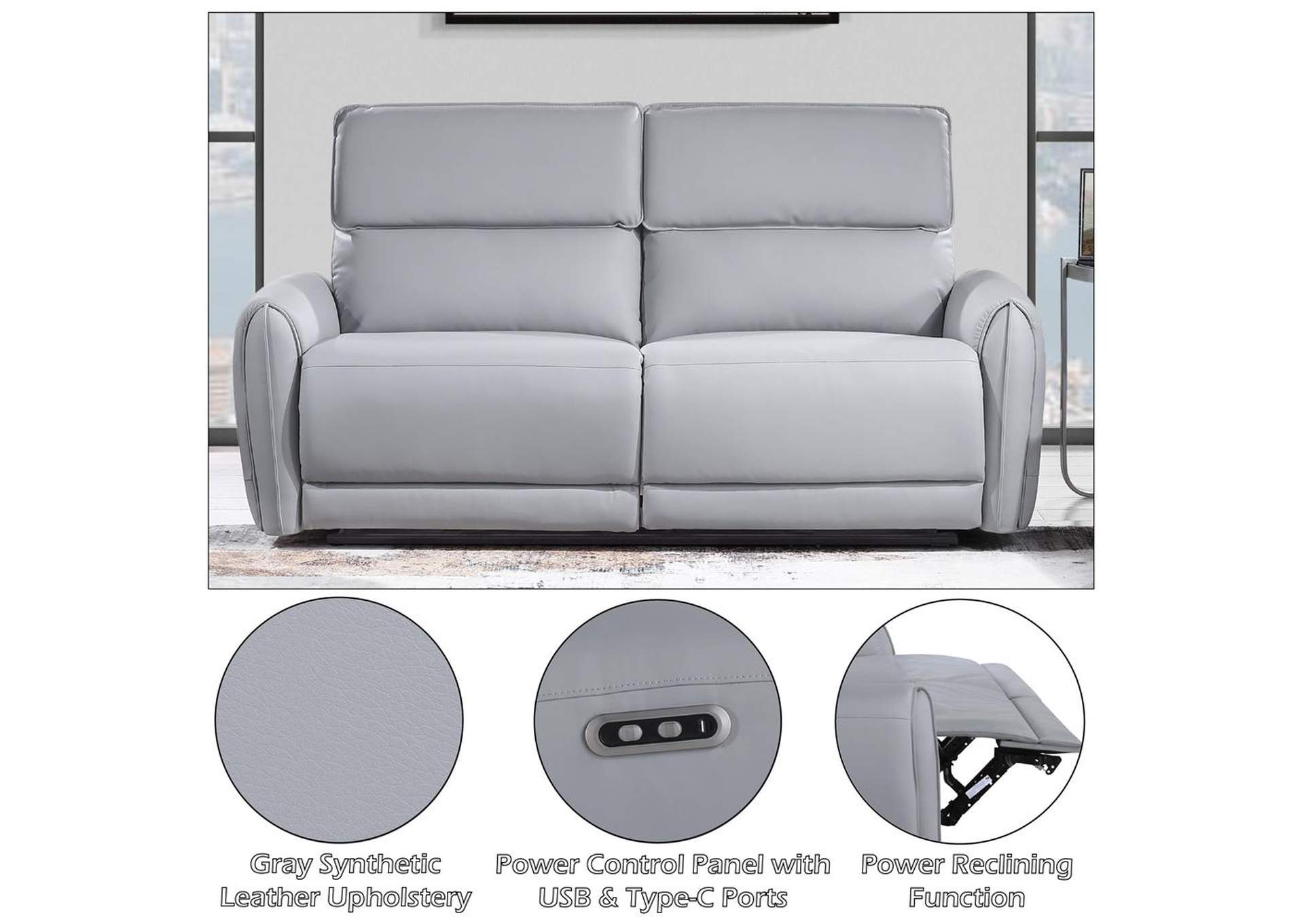 Jeromie Power Motion Sofa with USB Port image 12