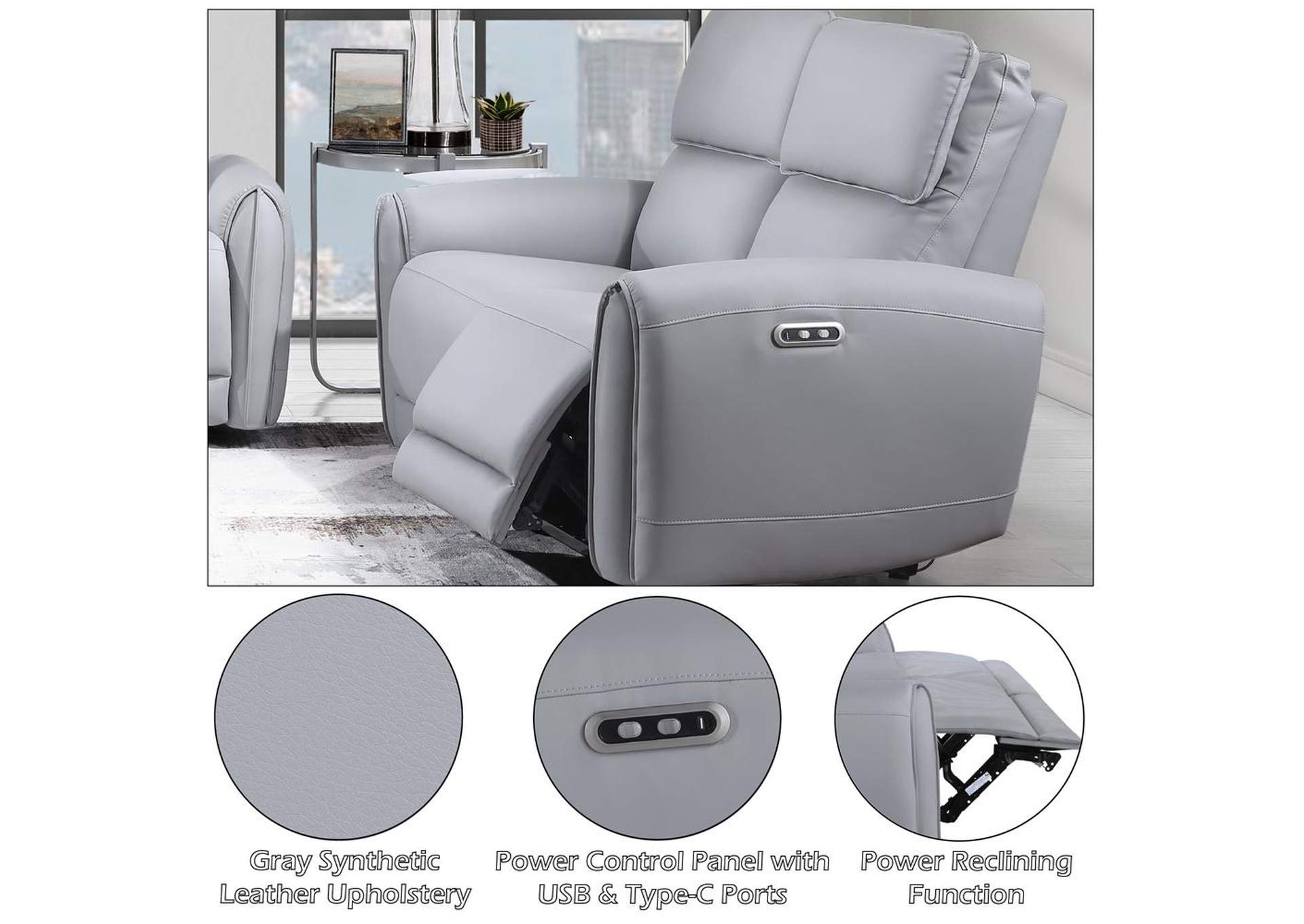 Jeromie Power Motion Loveseat with USB Port image 12