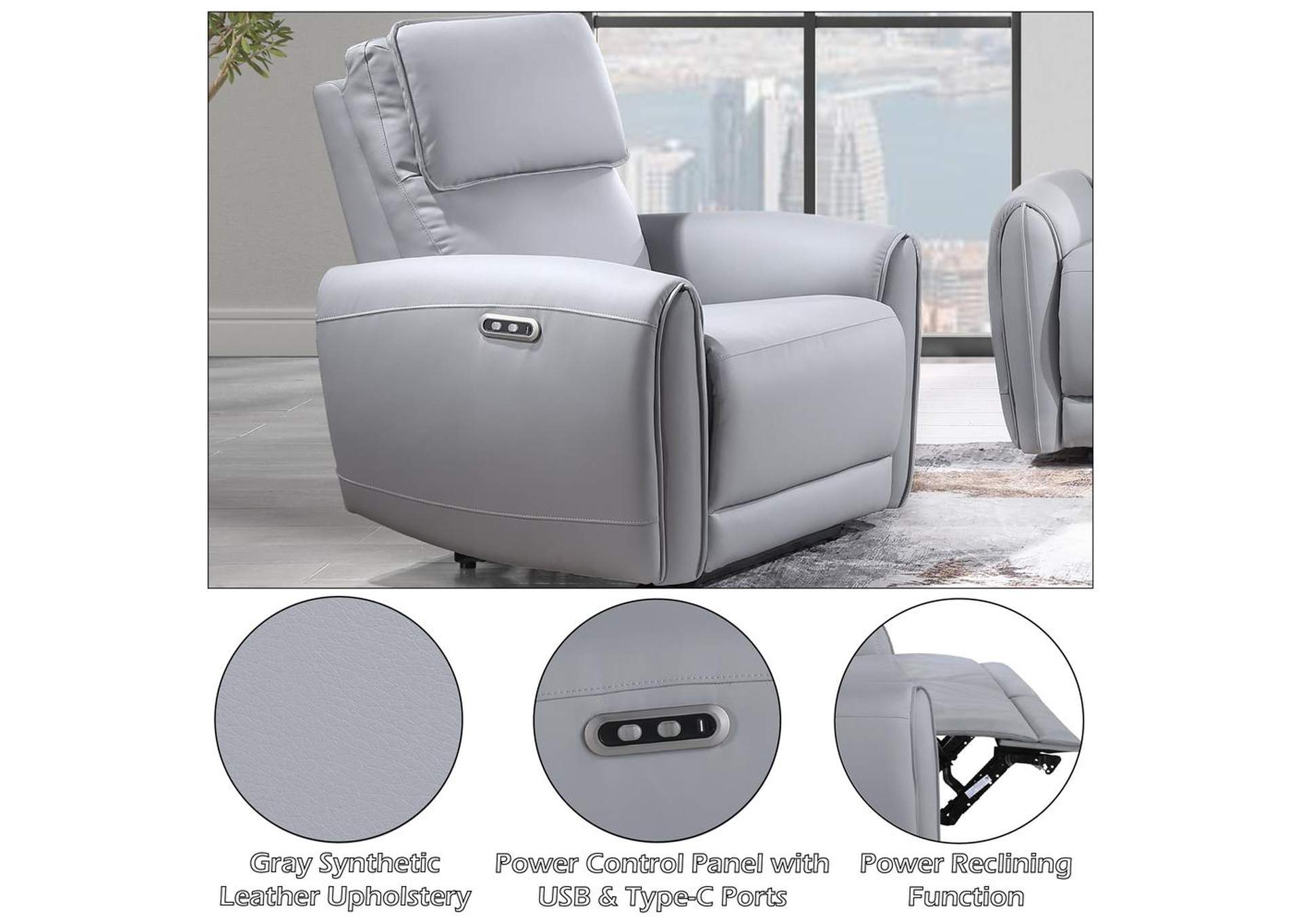 Jeromie Power Motion Recliner with USB Port image 12