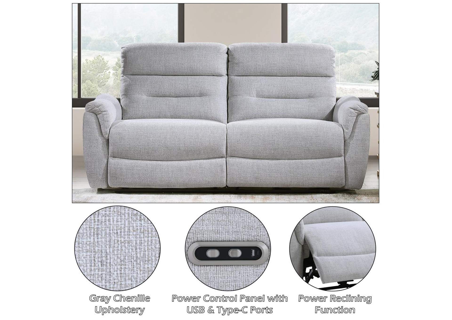 Eastre Power Motion Sofa with USB Port image 10