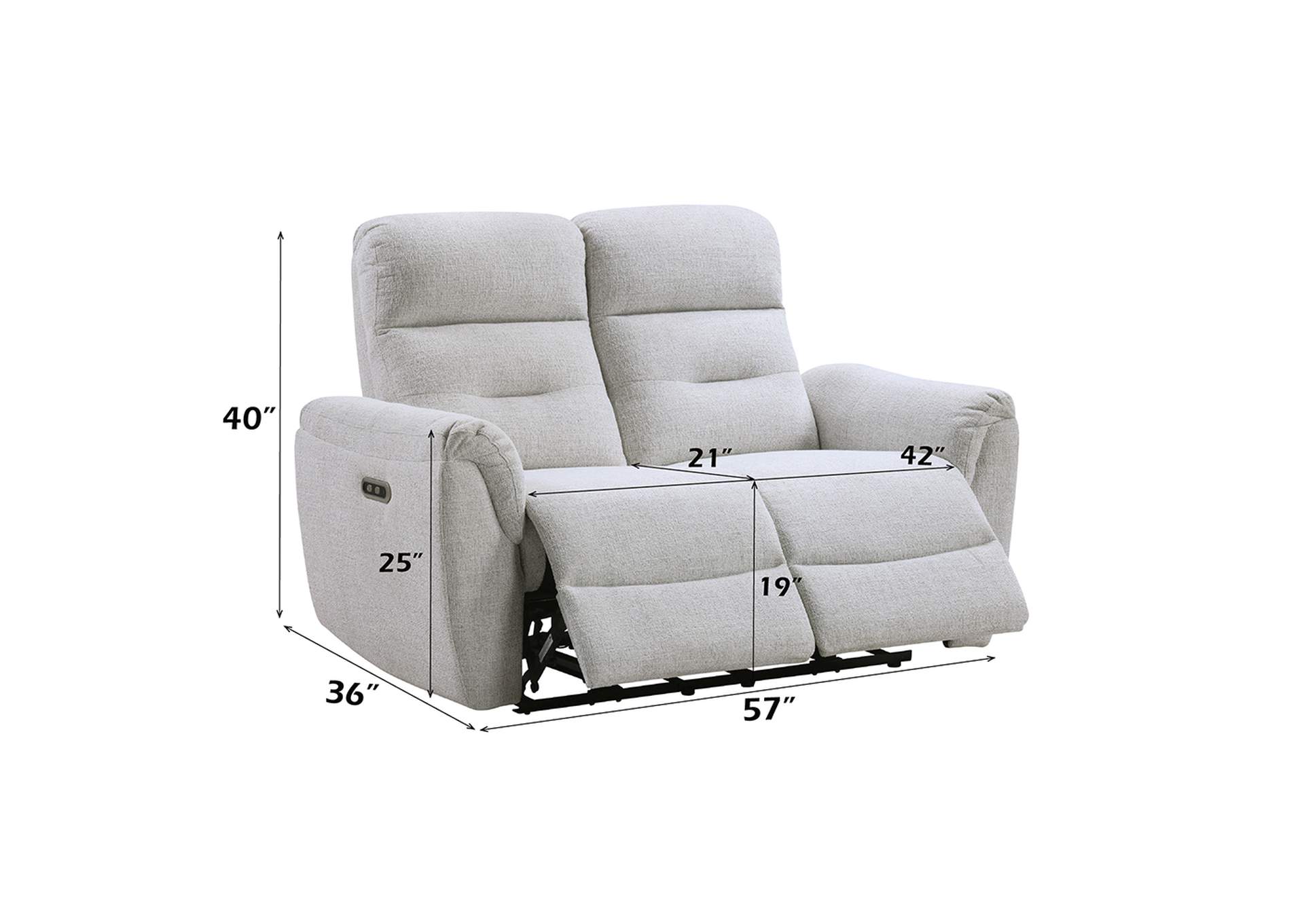 Eastre Power Motion Loveseat with USB Port image 8