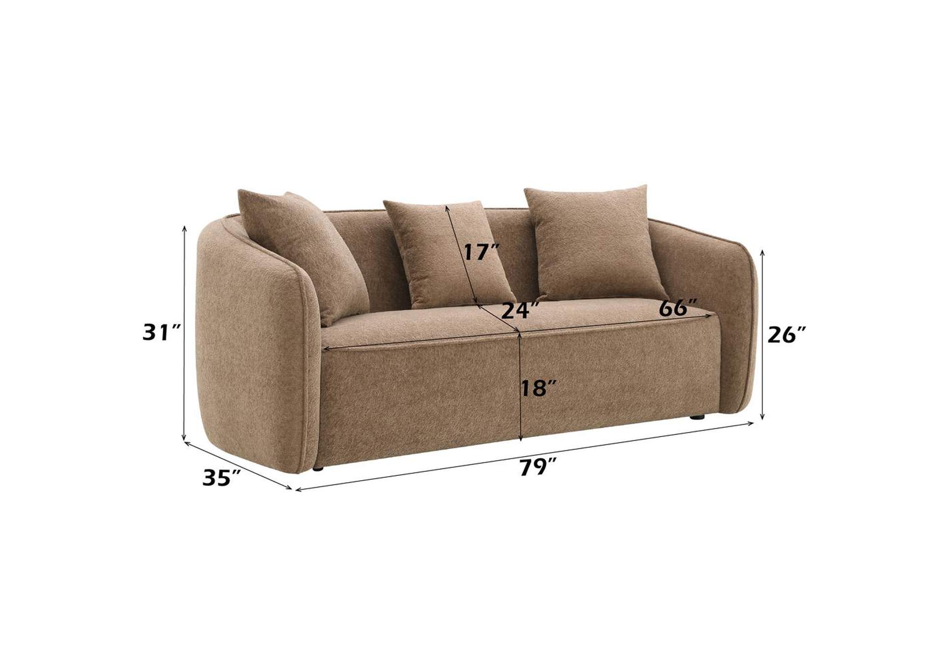 Keith Sofa with 3 Pillows image 9