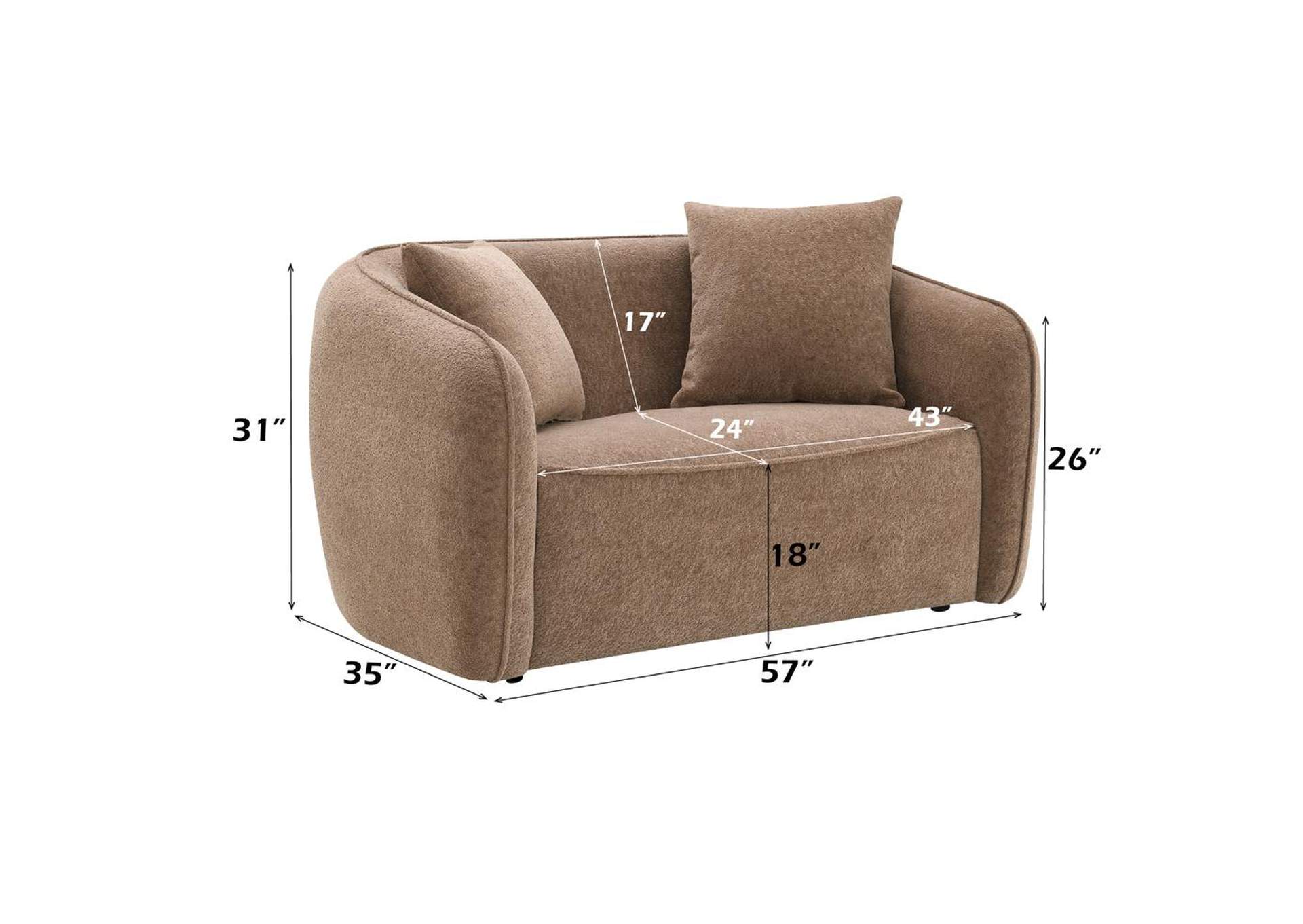 Keith Loveseat with 2 Pillows image 9