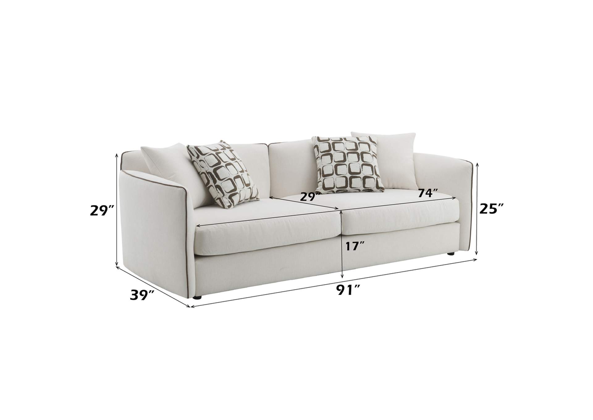 Yolanda Sofa with 4 Pillows image 9