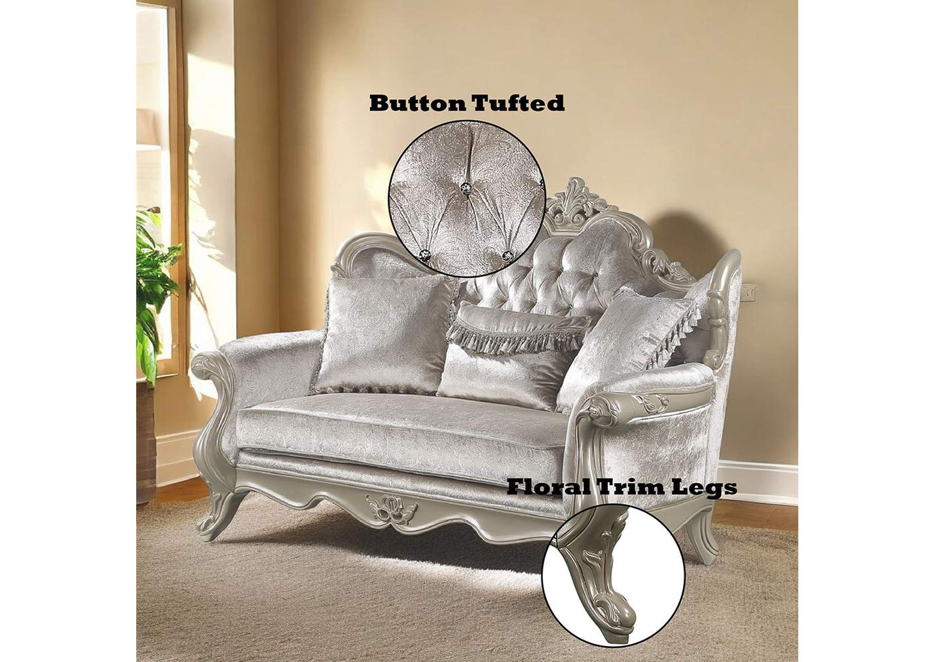 Libertee Loveseat with 3 Pillows image 9