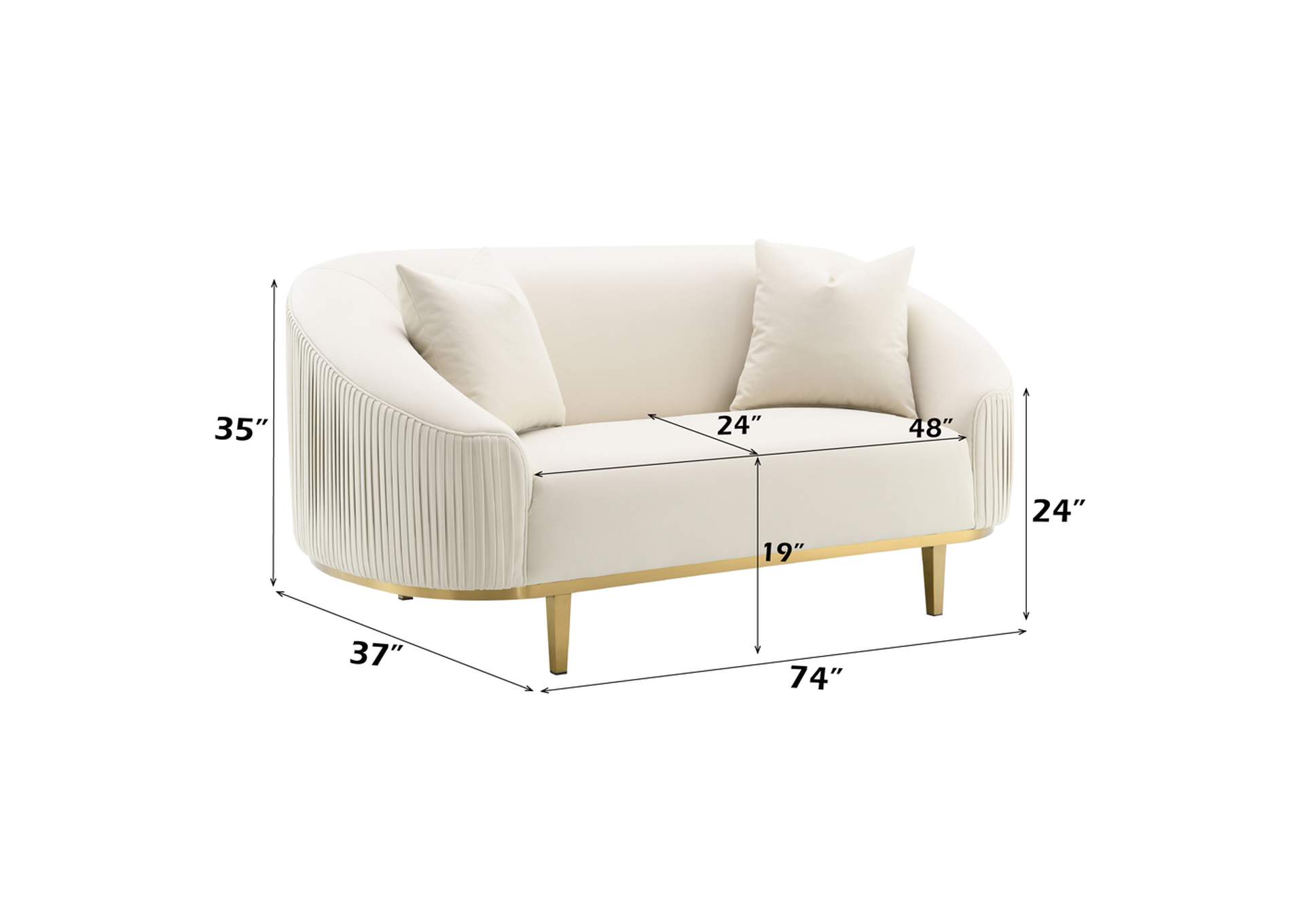 Martina Loveseat with 2 Pillows image 10