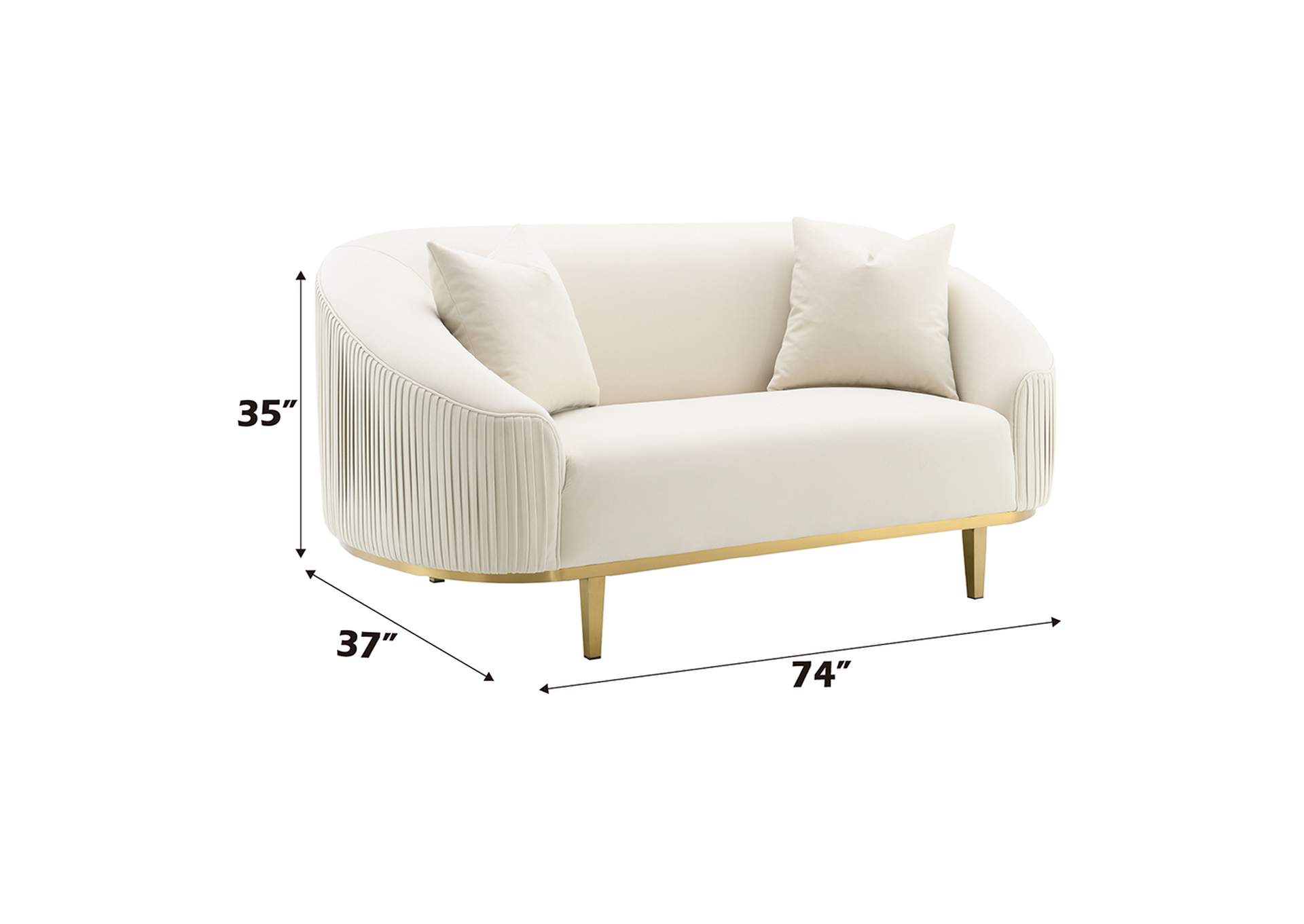 Martina Loveseat with 2 Pillows image 8