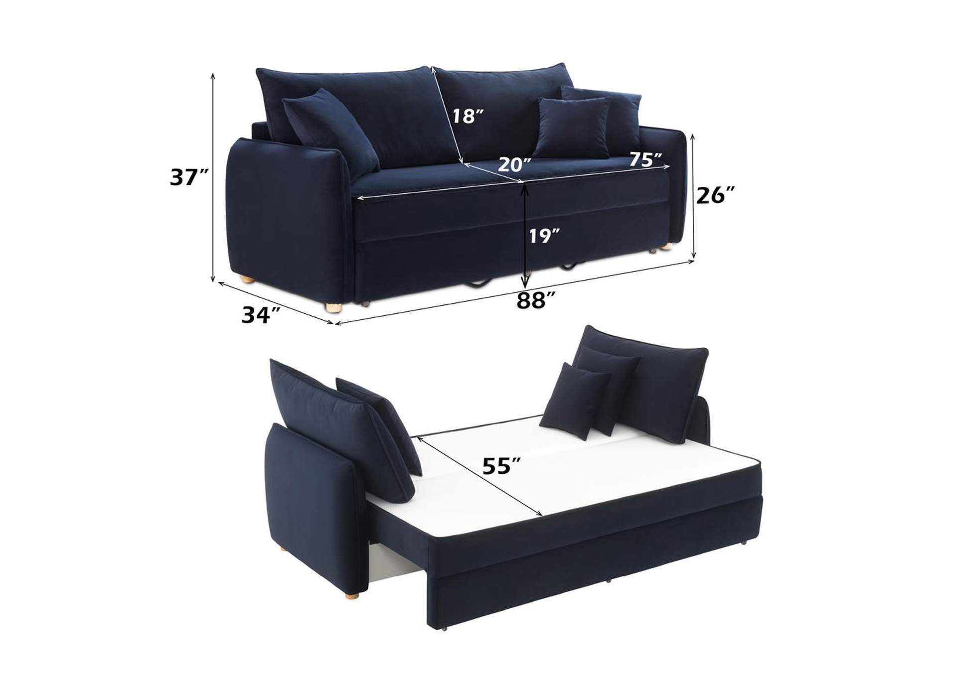 Irina Sofa with Sleeper image 12