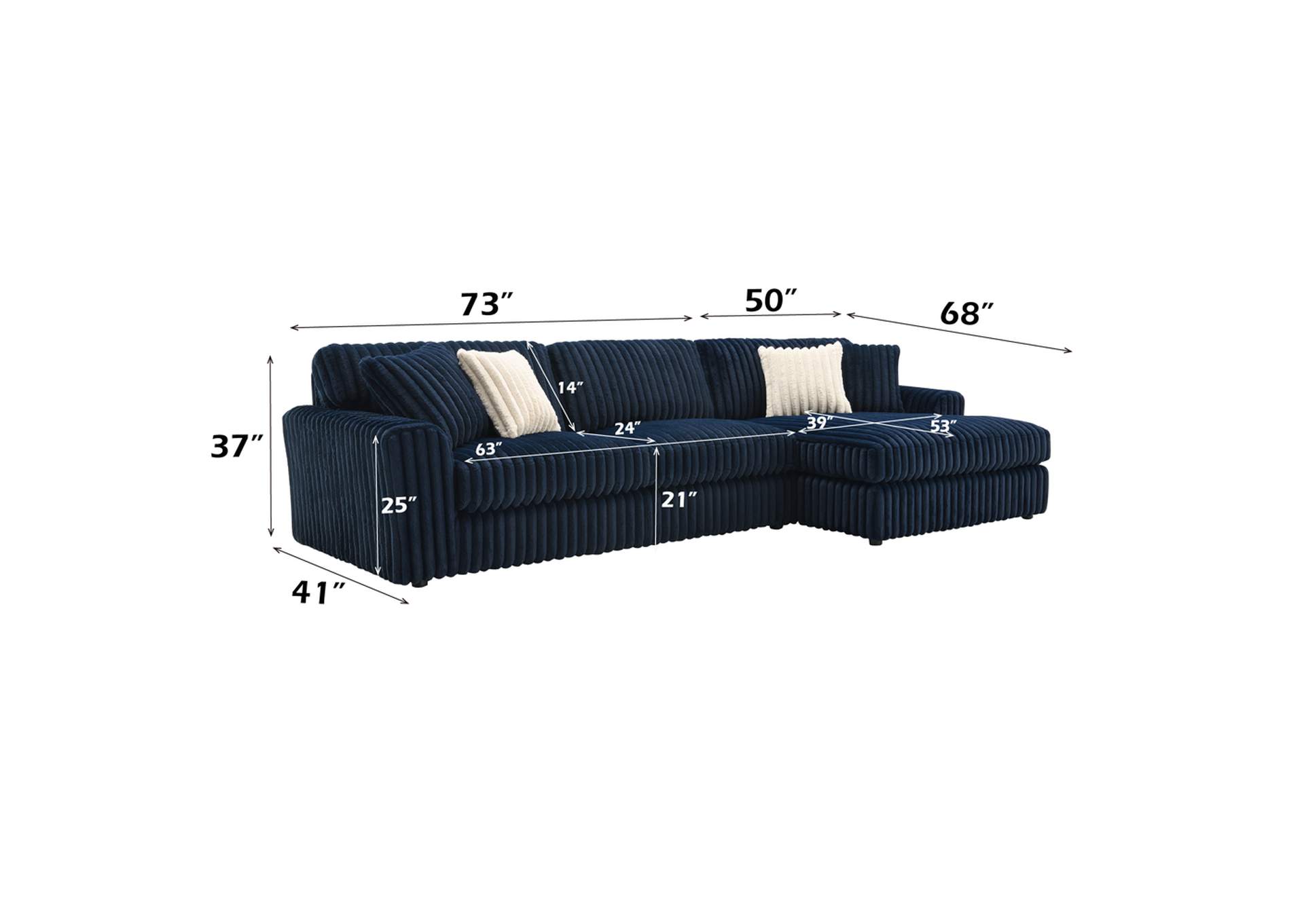 Breton Sectional Sofa with 4 Pillows image 7