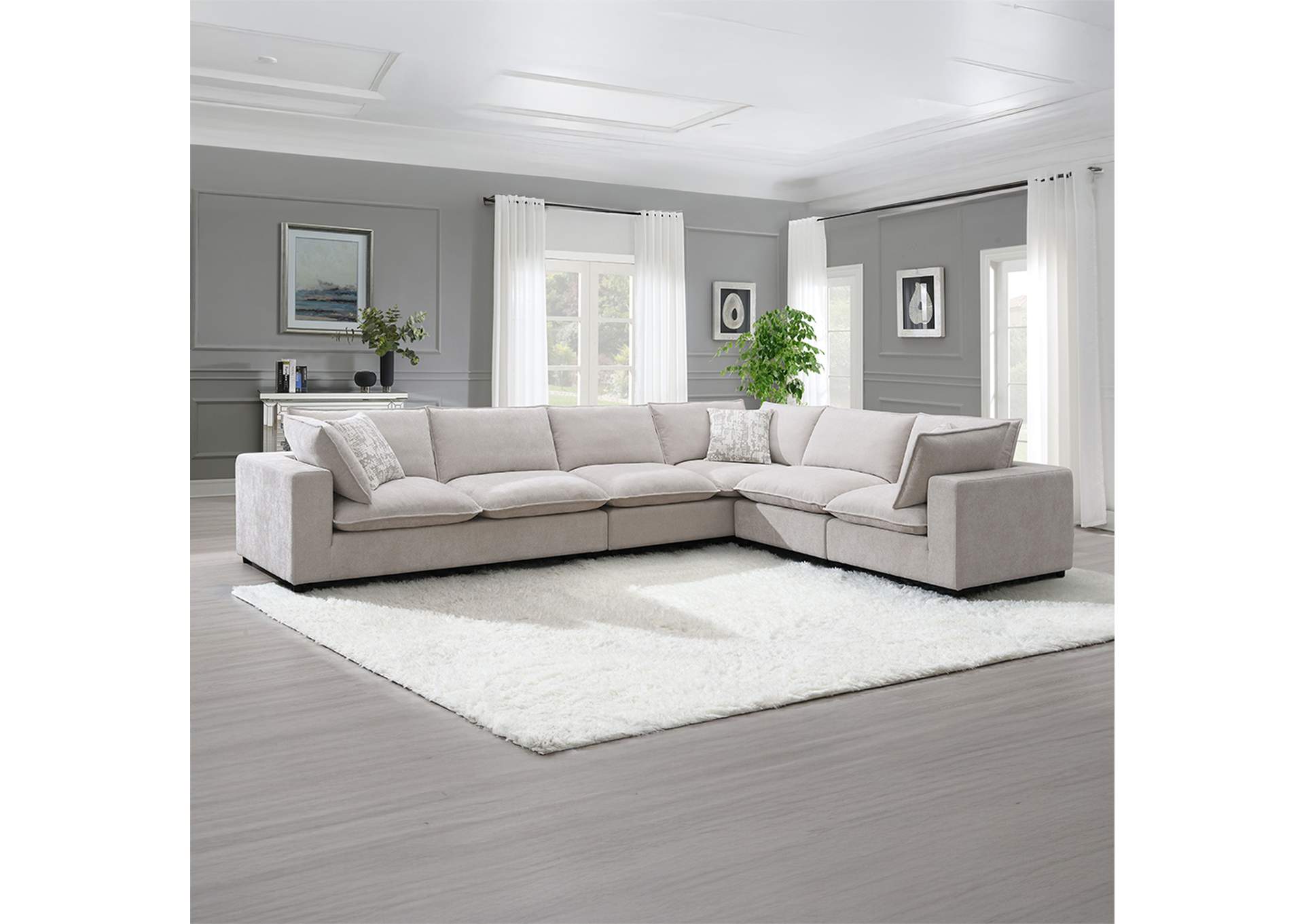 Marisa Modular Left Facing Loveseat with 2 Pillows image 8
