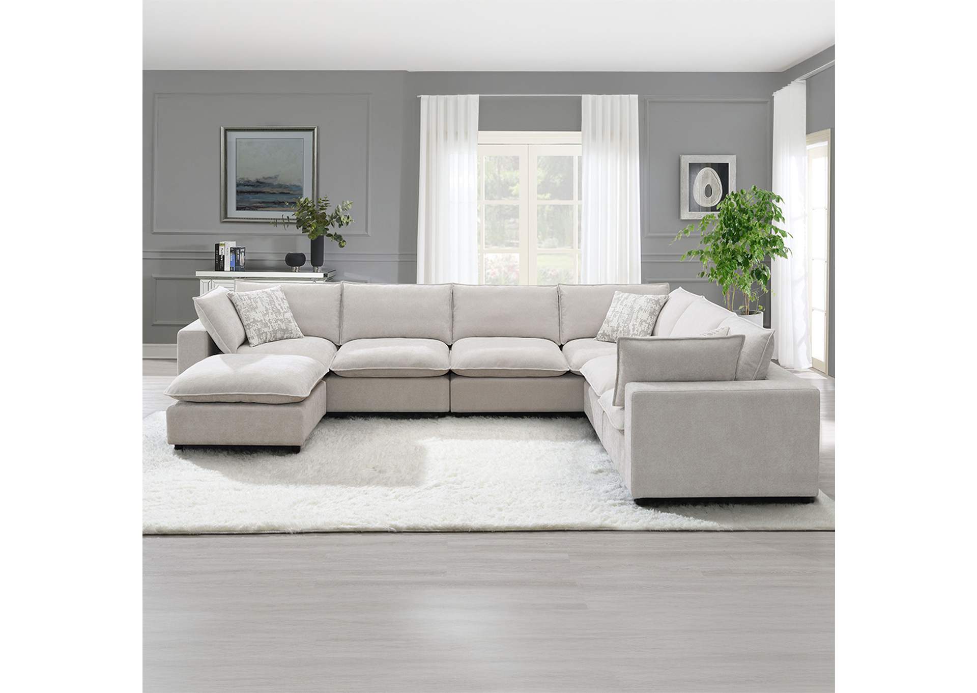 Marisa Modular Left Facing Loveseat with 2 Pillows image 7