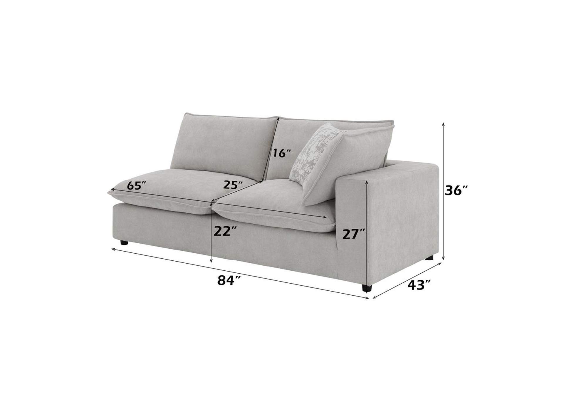 Marisa Modular Rf Loveseat with 2 Pillows image 13