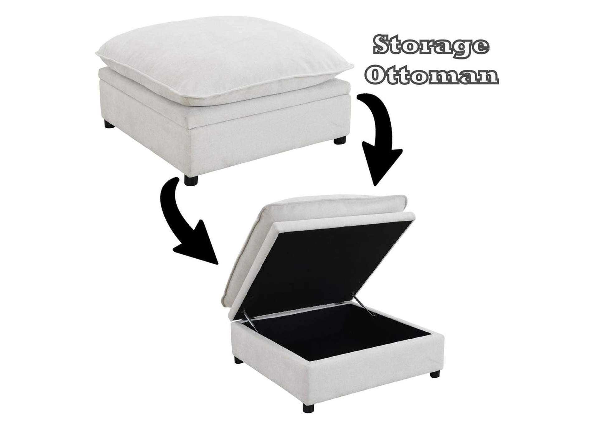 Marisa Modular Ottoman with Storage image 10