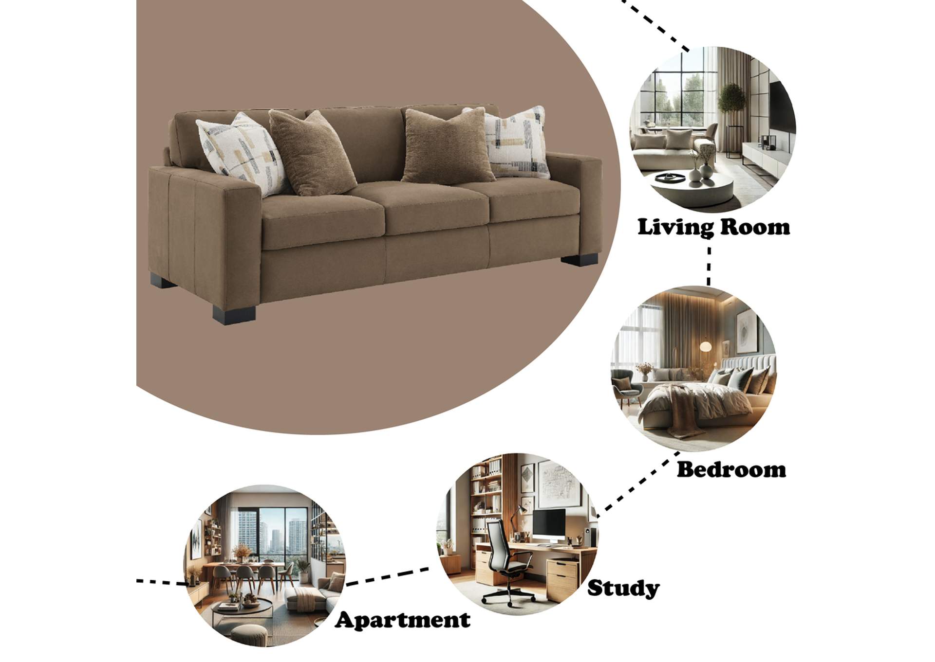 Darya Sofa with 4 Pillows image 8