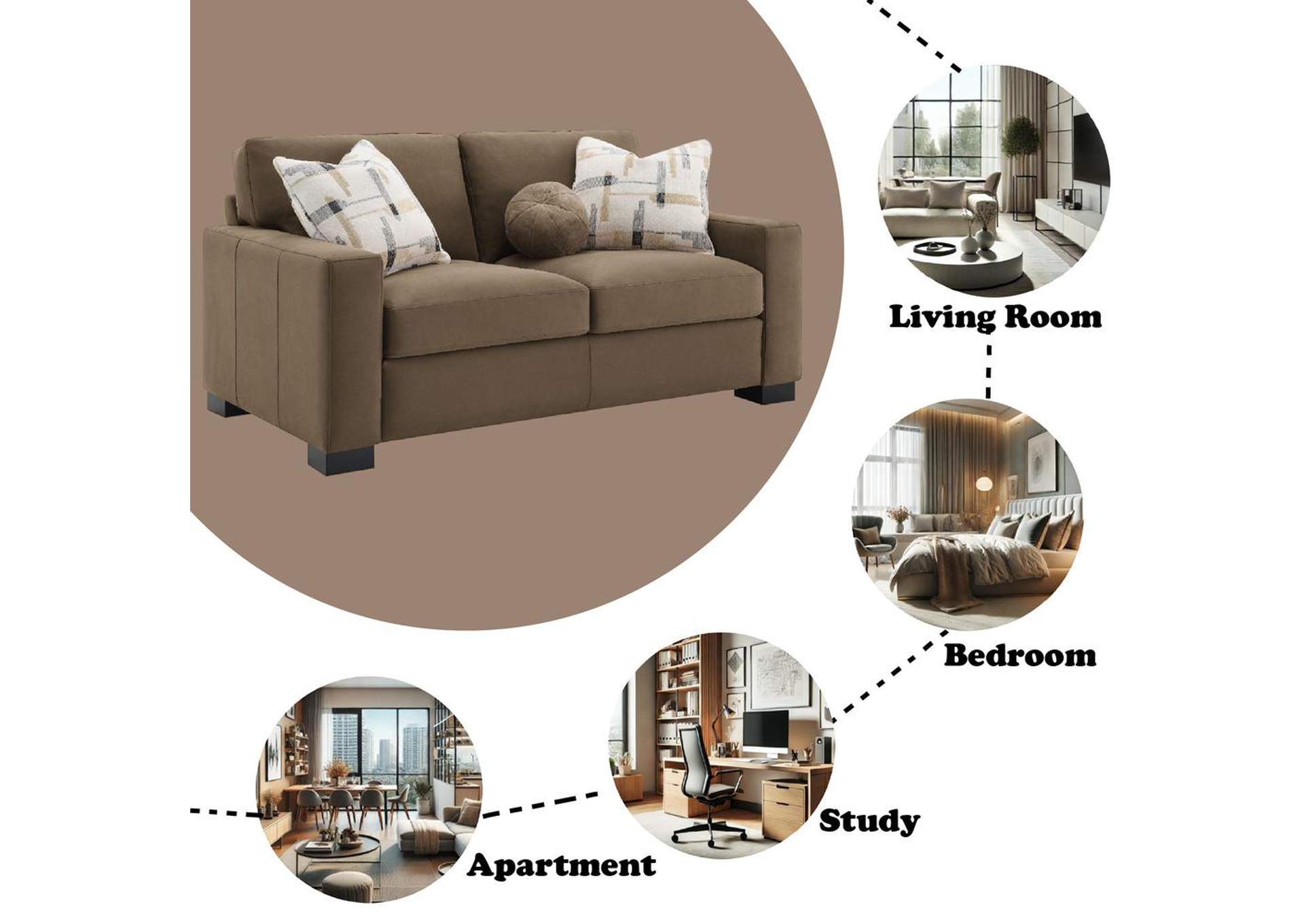 Darya Loveseat with 3 Pillows image 8