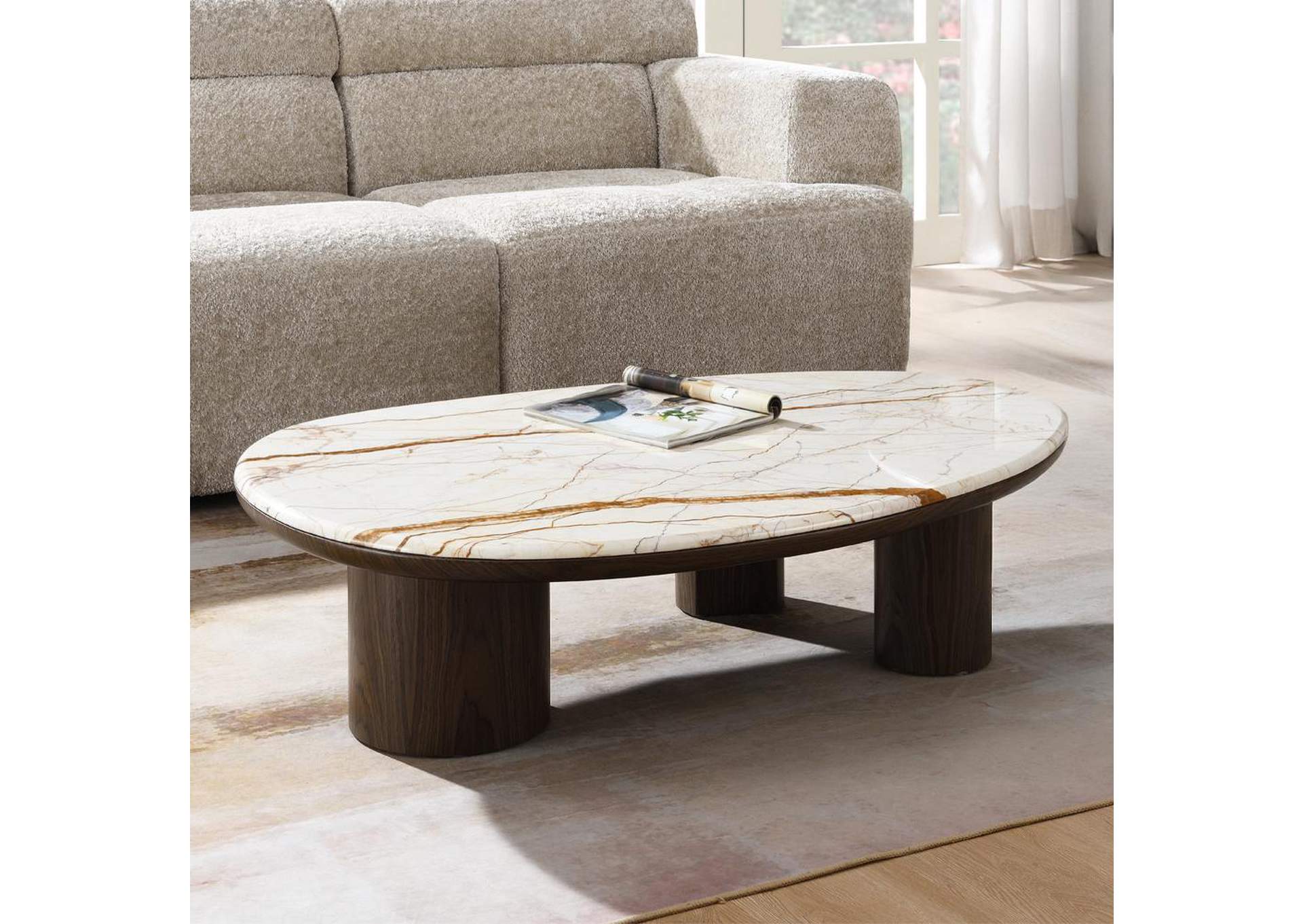 Haidar Coffee Table with Natural Marble image 1