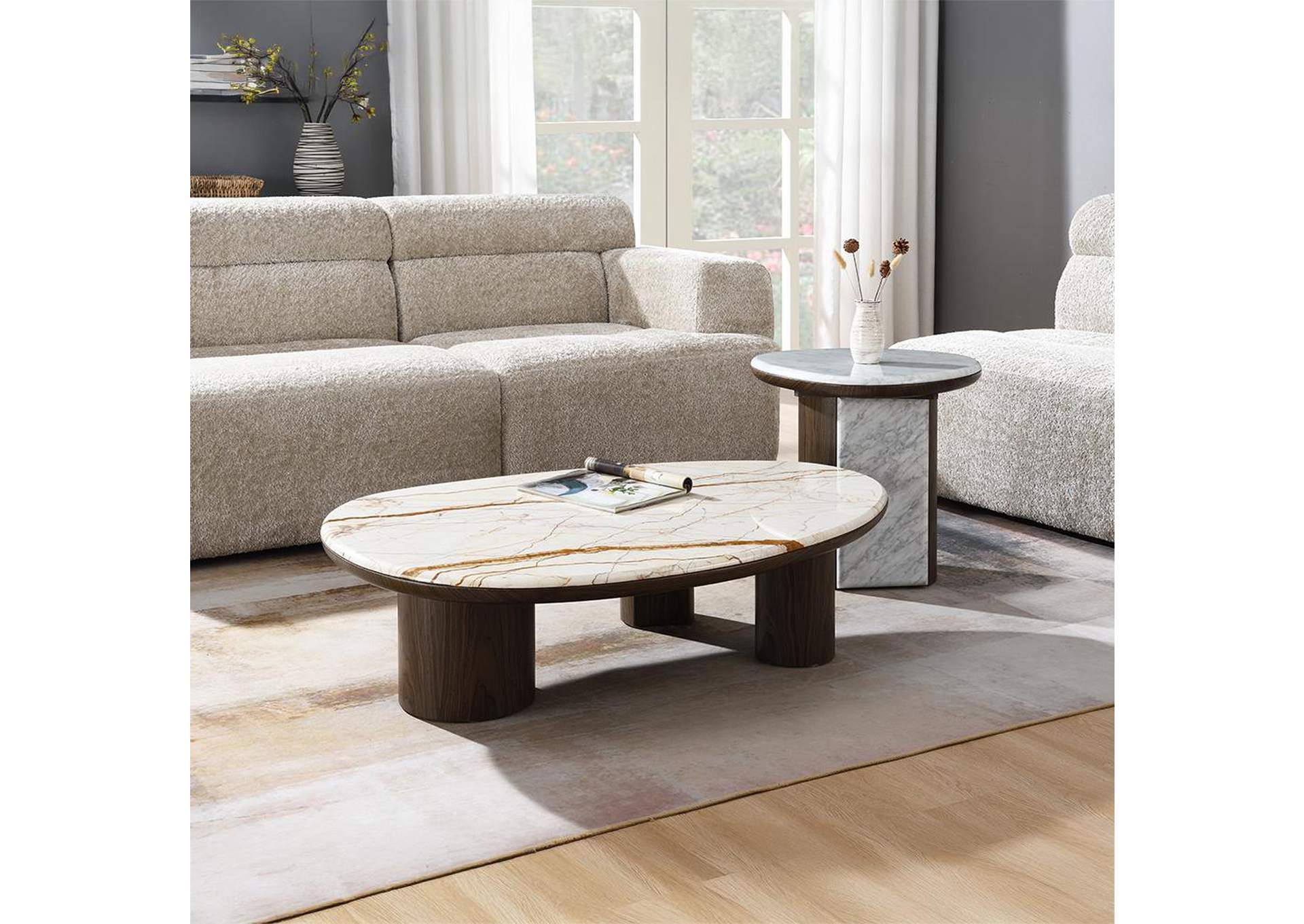 Haidar Coffee Table with Natural Marble image 8