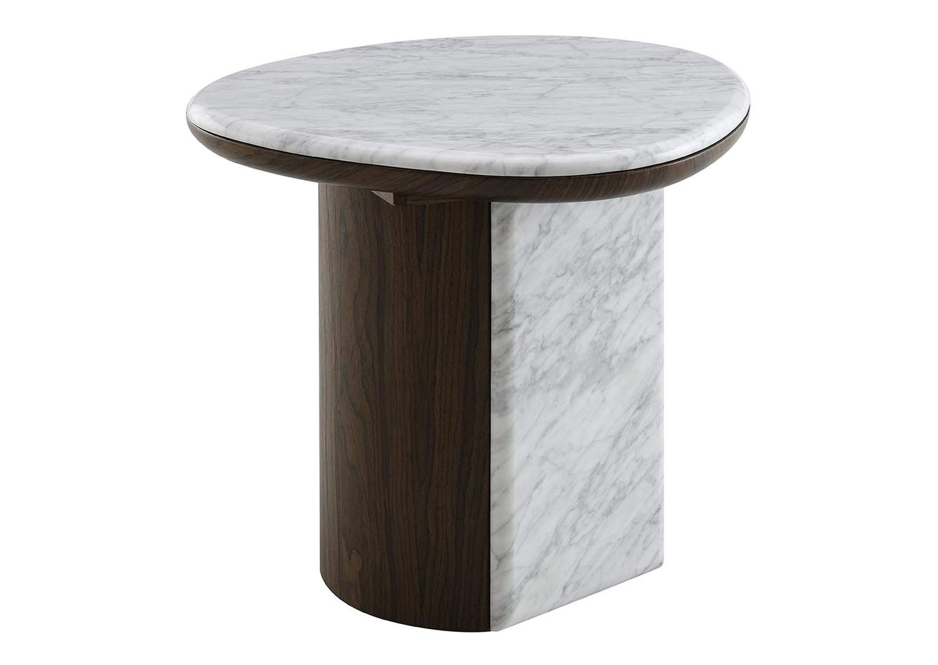 Haidar End Table with Natural Marble image 3