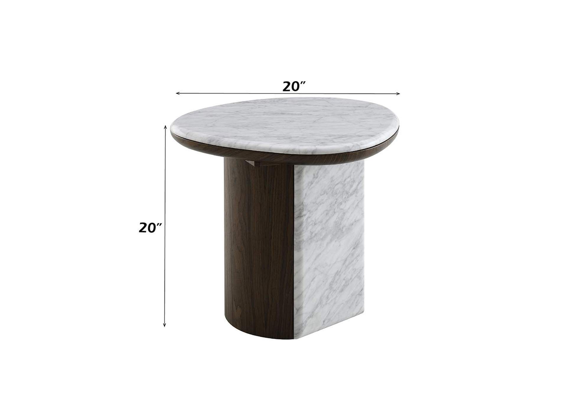 Haidar End Table with Natural Marble image 6