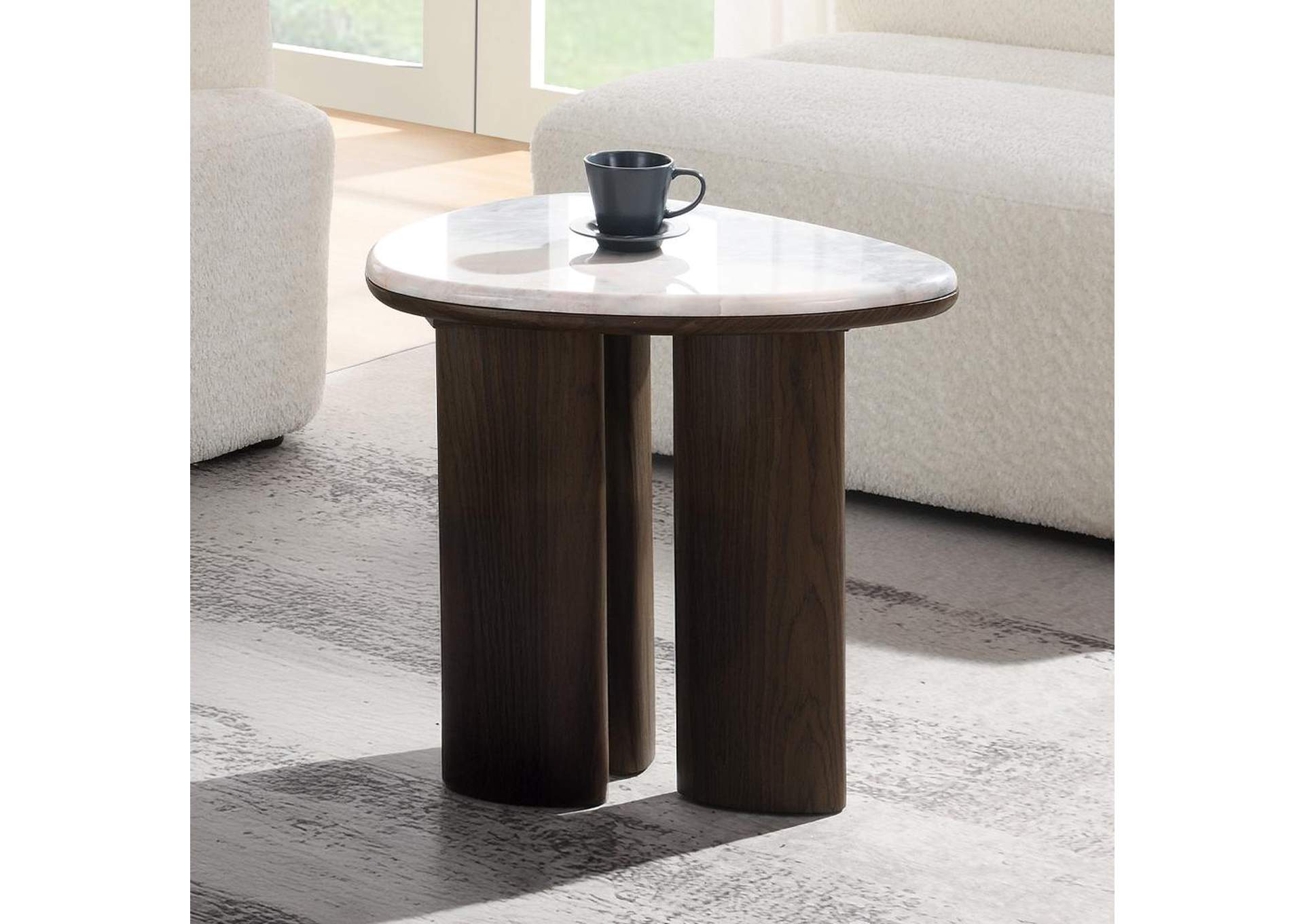 Hanale End Table with Natural Marble image 1