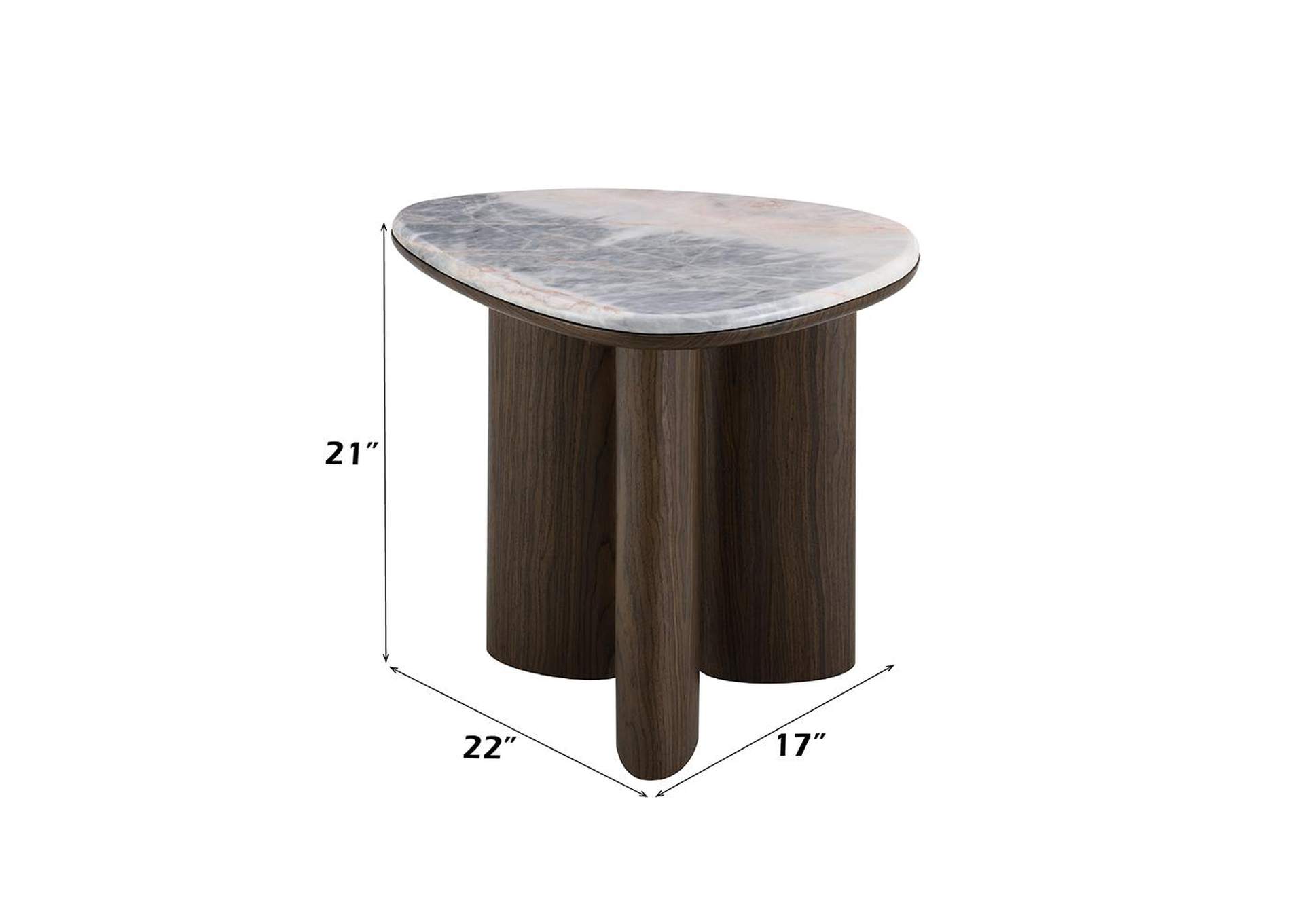 Hanale End Table with Natural Marble image 6