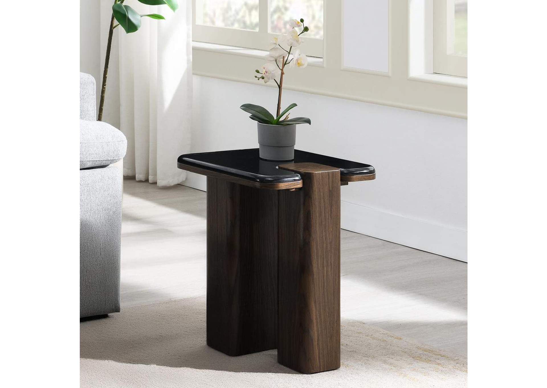 Dana End Table with Natural Marble image 1