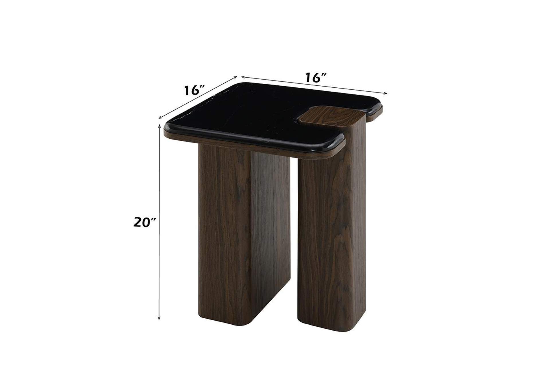 Dana End Table with Natural Marble image 6