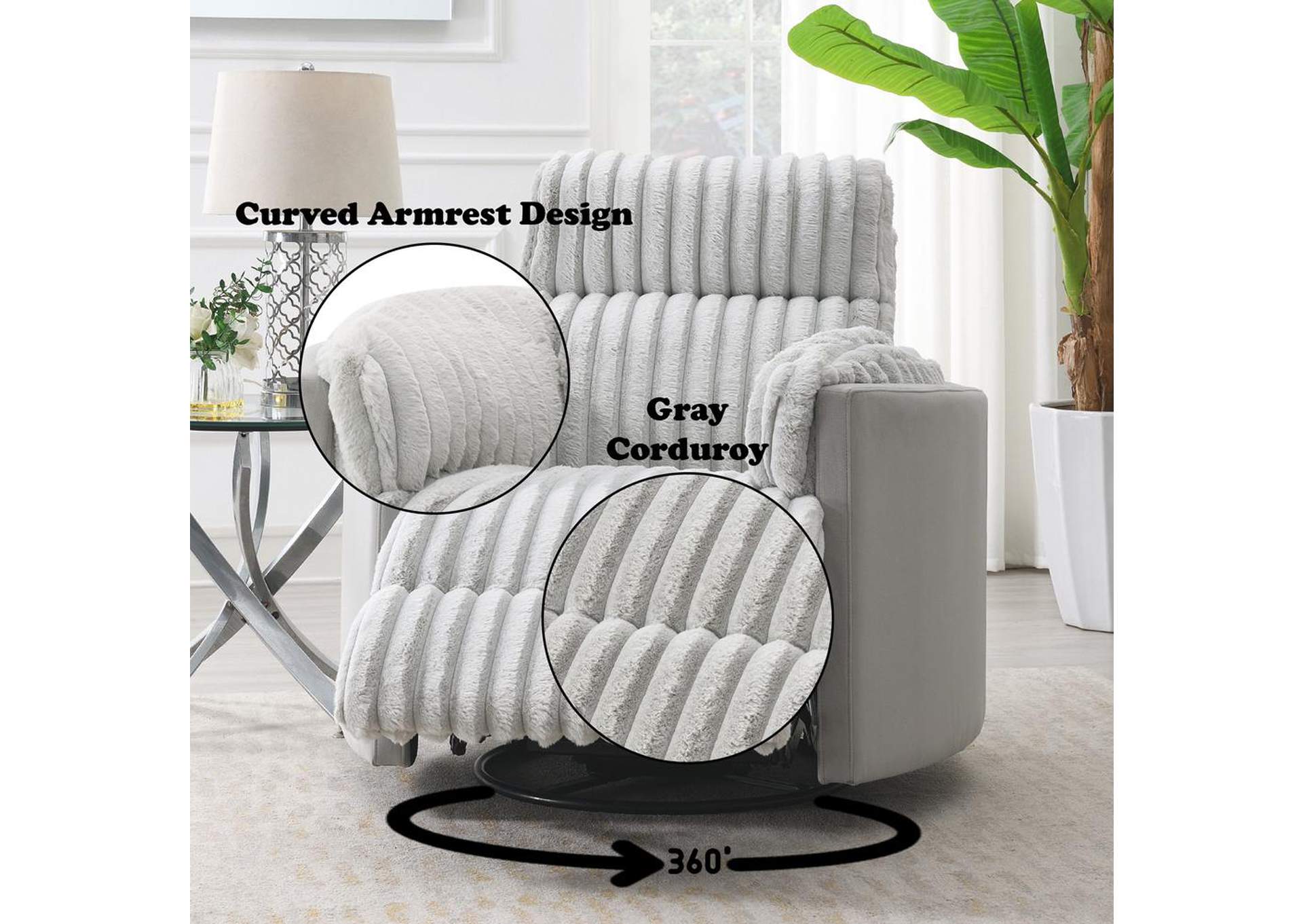 Emee Glider Recliner with Swivel image 10