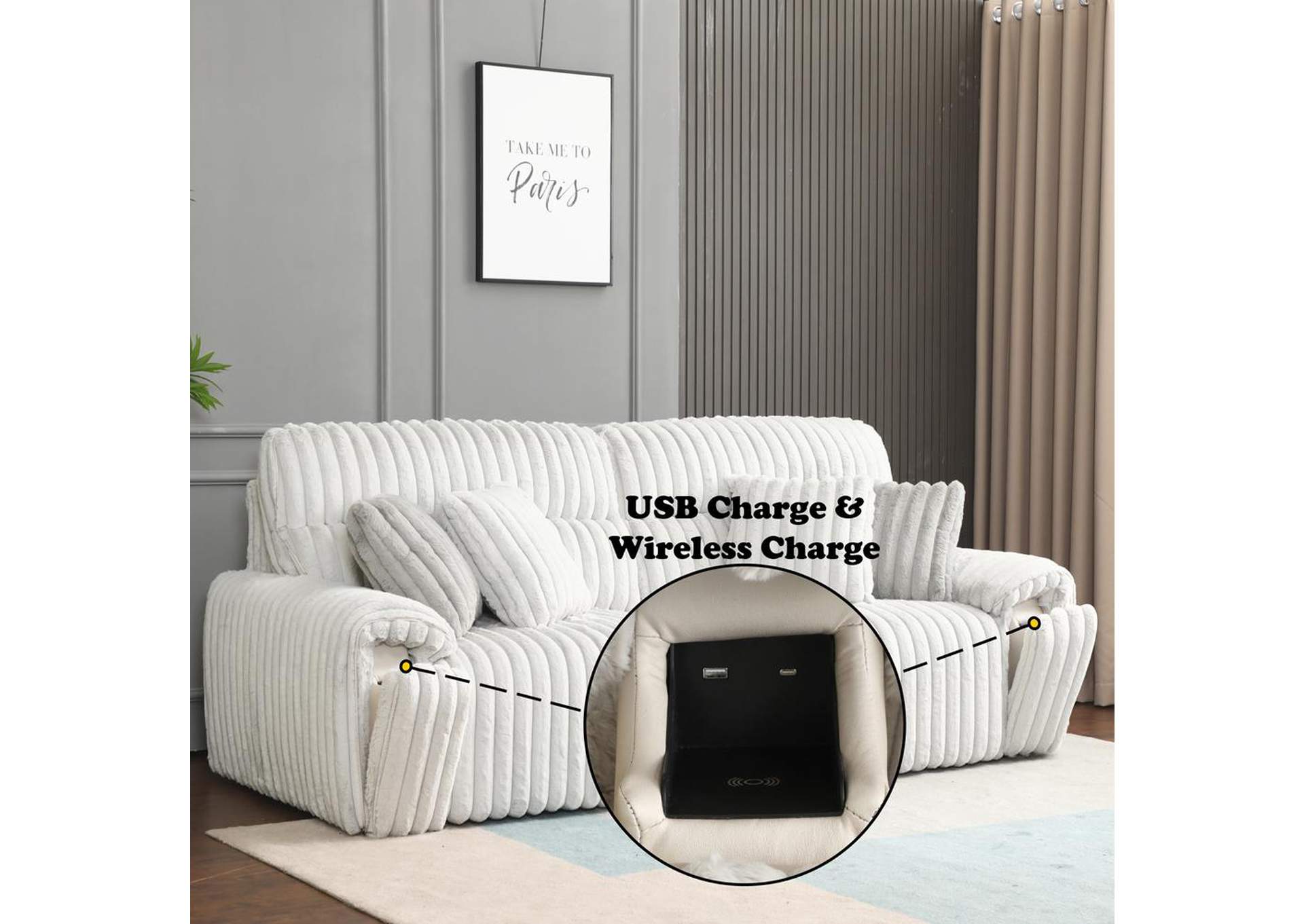 Jaya Power Motion Sofa with Sleeper and USB Port image 4